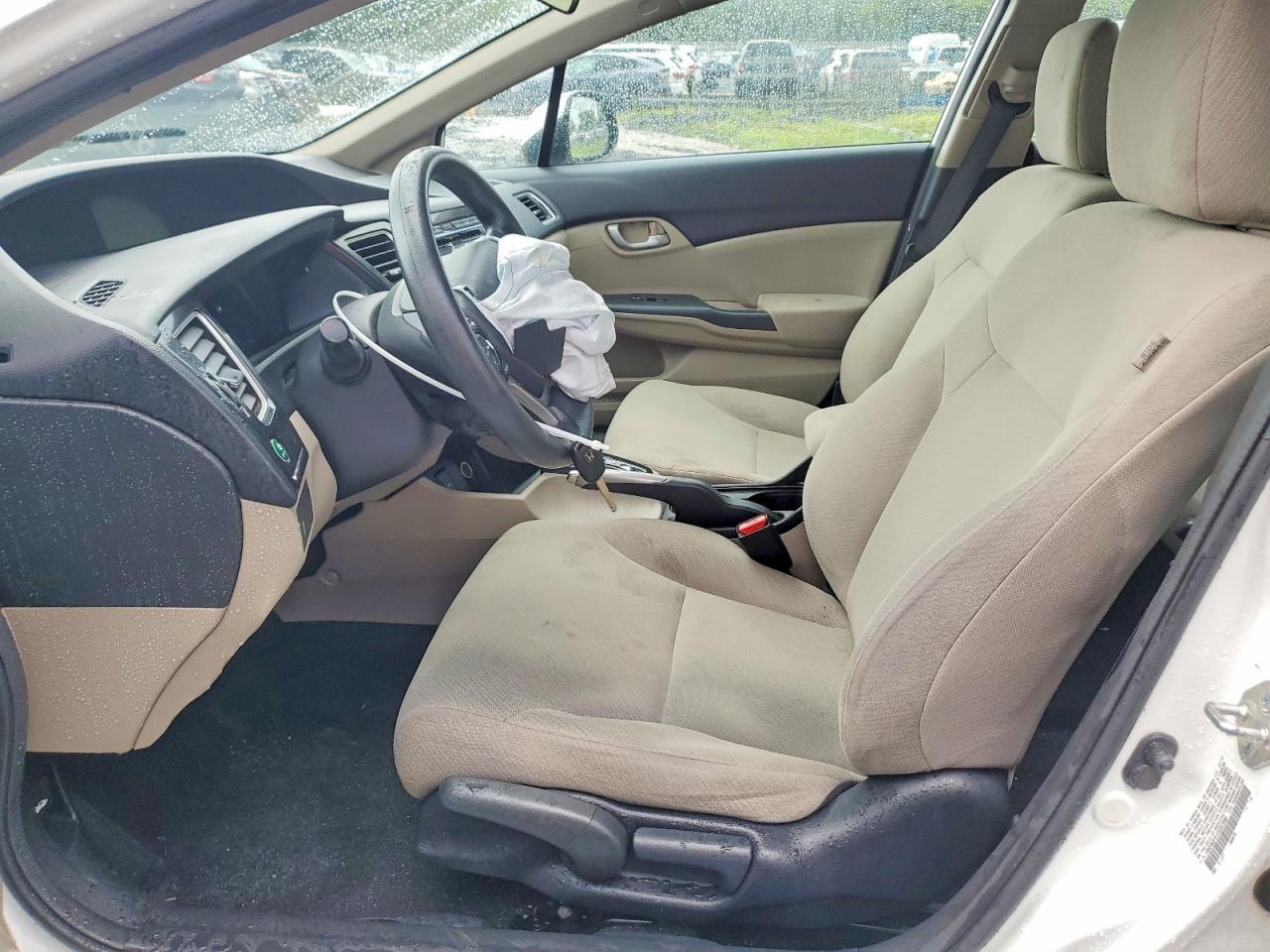2013 Honda Civic Lx White vin: 19XFB2F51DE257099
