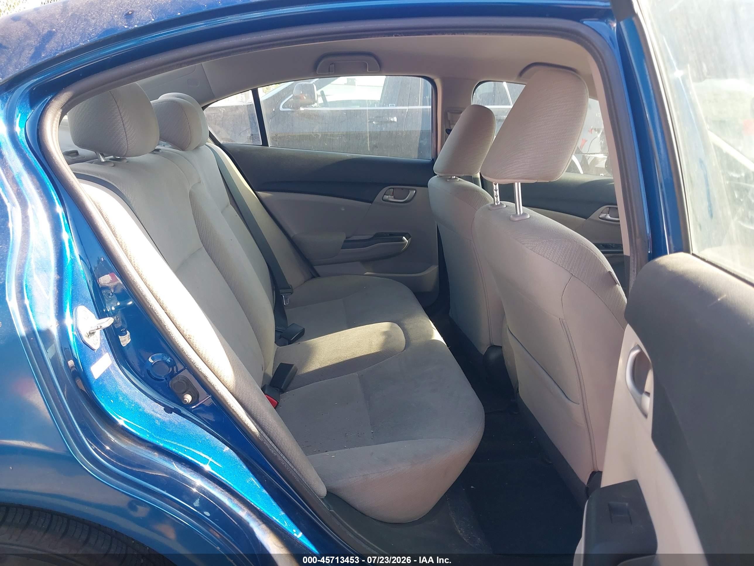 2013 Honda Civic Lx Blue vin: 19XFB2F51DE257703