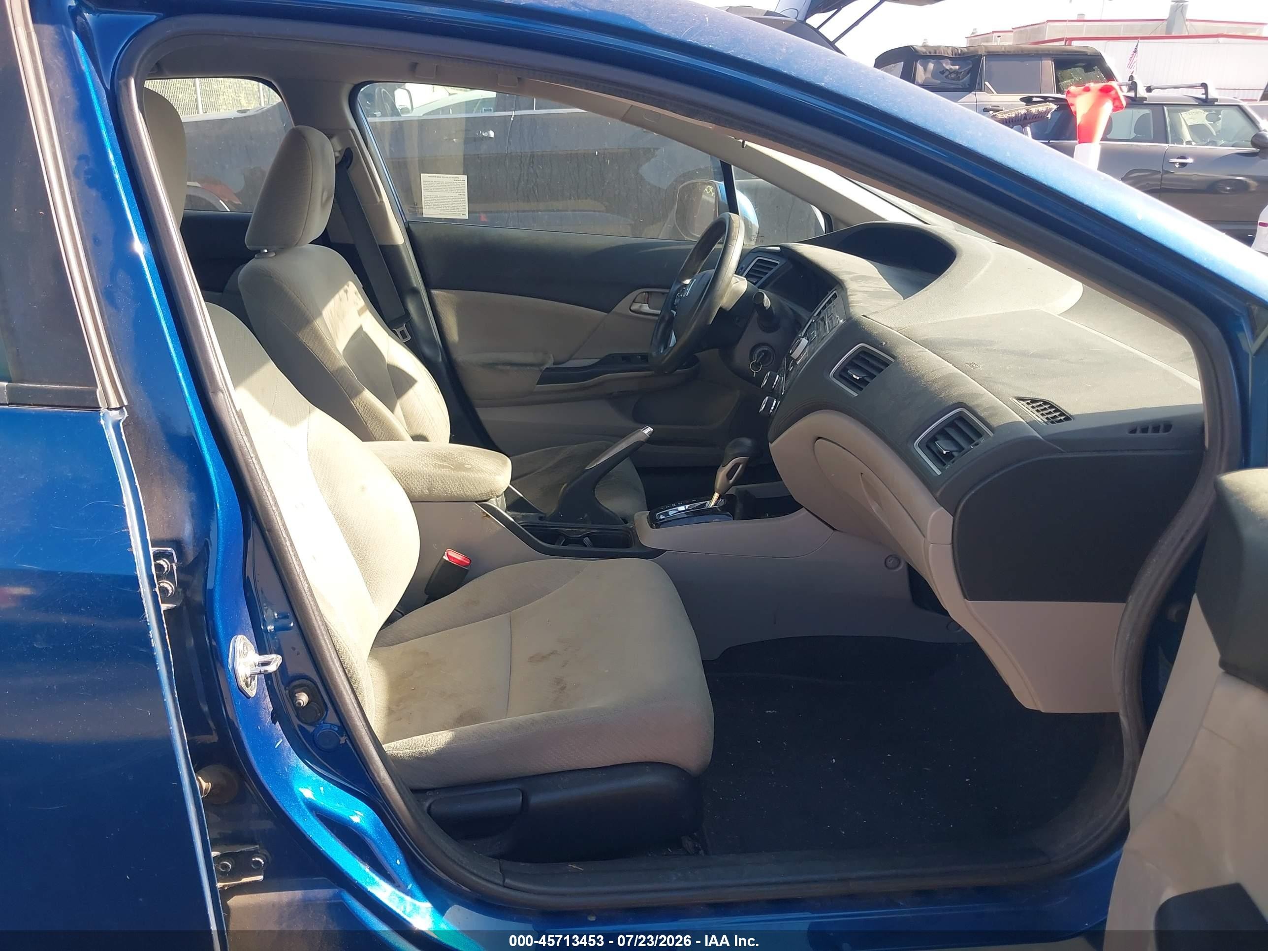 2013 Honda Civic Lx Blue vin: 19XFB2F51DE257703