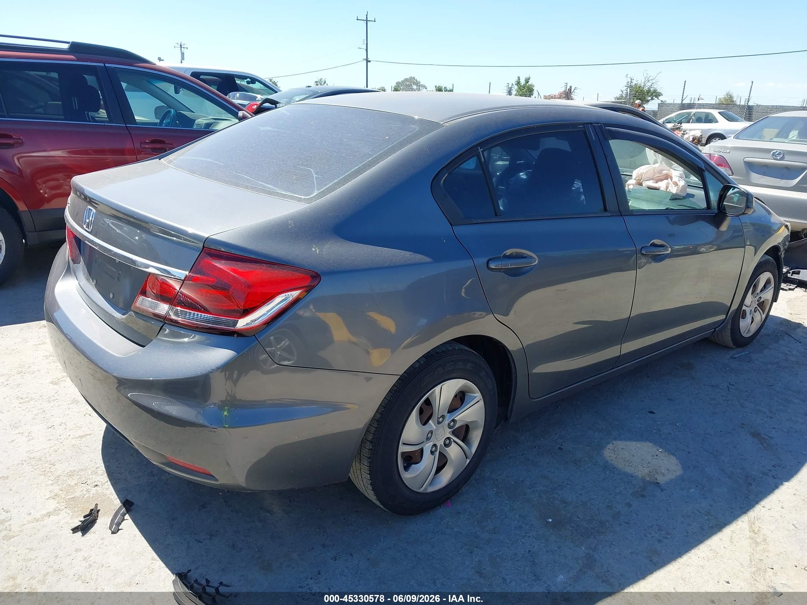 2013 Honda Civic Lx Серый vin: 19XFB2F51DE271908