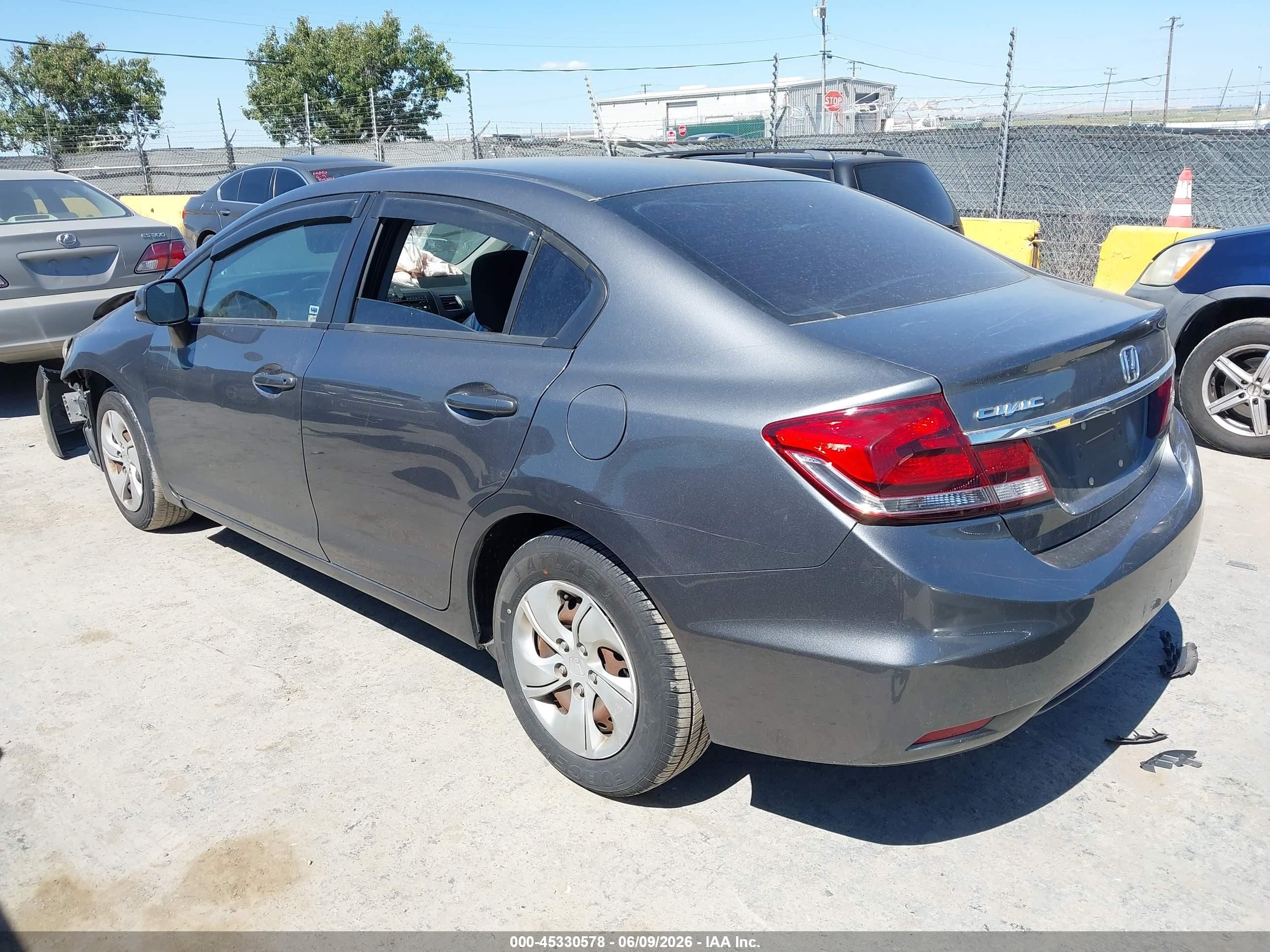 2013 Honda Civic Lx Серый vin: 19XFB2F51DE271908