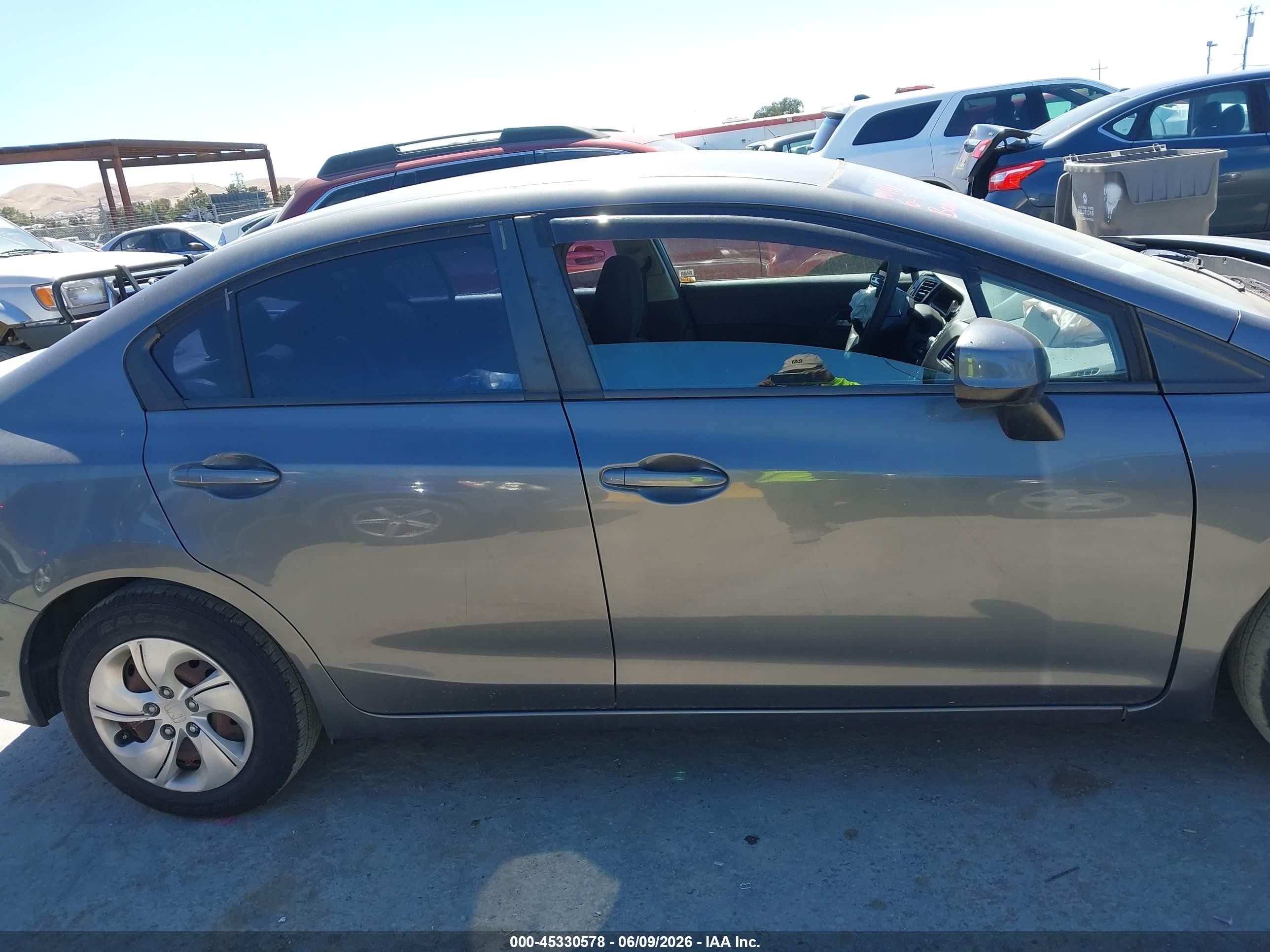 2013 Honda Civic Lx Серый vin: 19XFB2F51DE271908