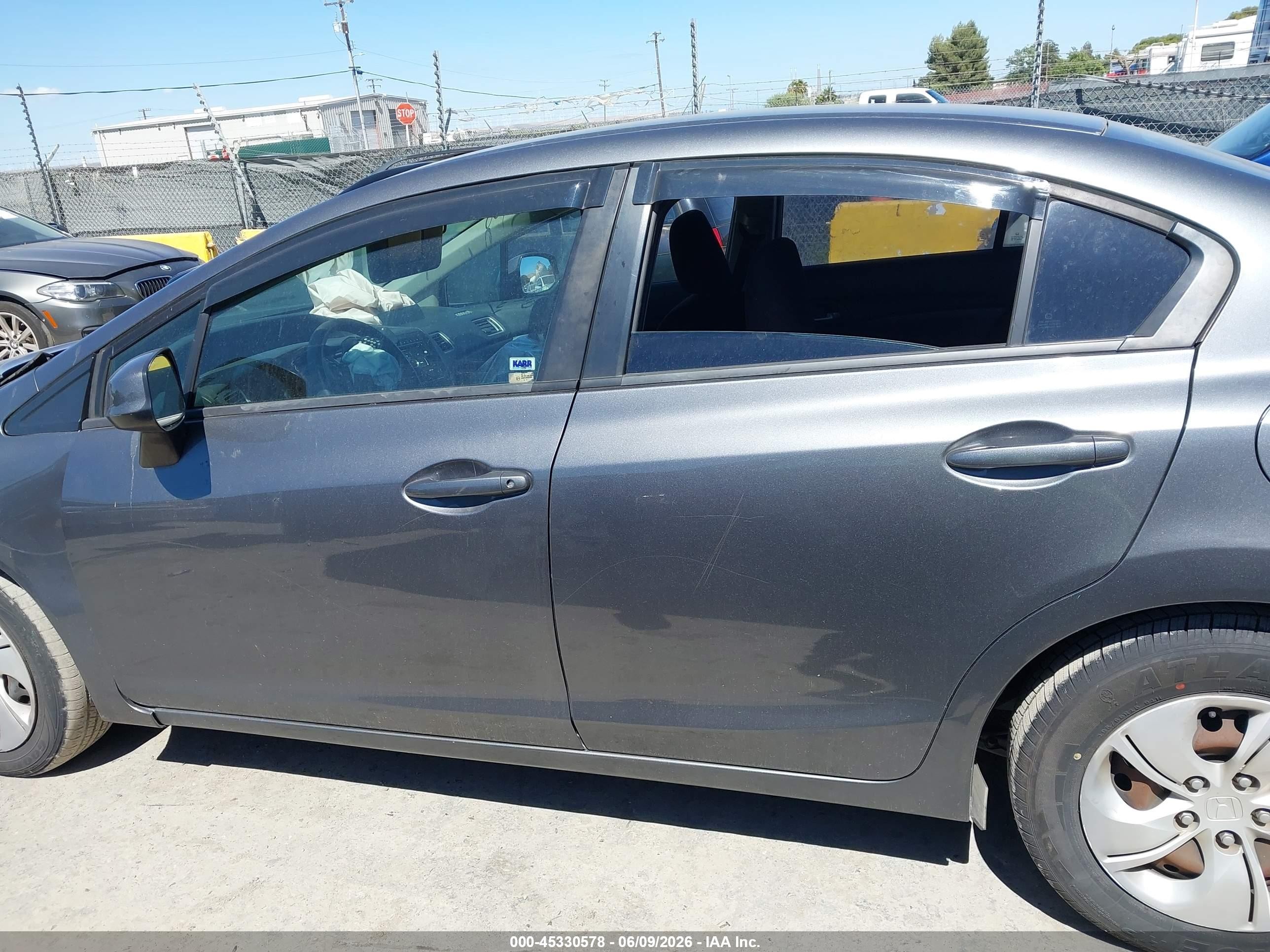 2013 Honda Civic Lx Серый vin: 19XFB2F51DE271908