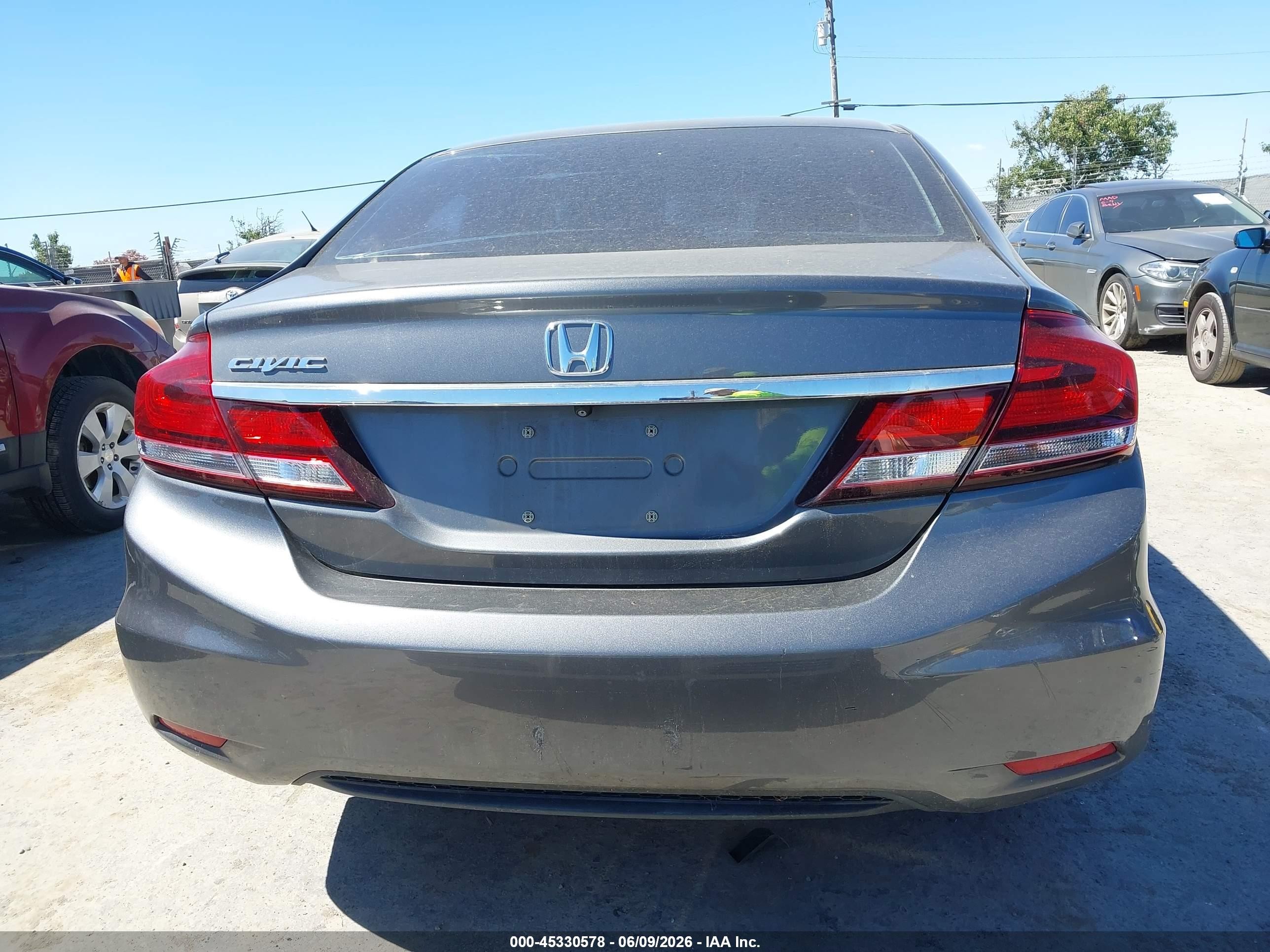 2013 Honda Civic Lx Серый vin: 19XFB2F51DE271908
