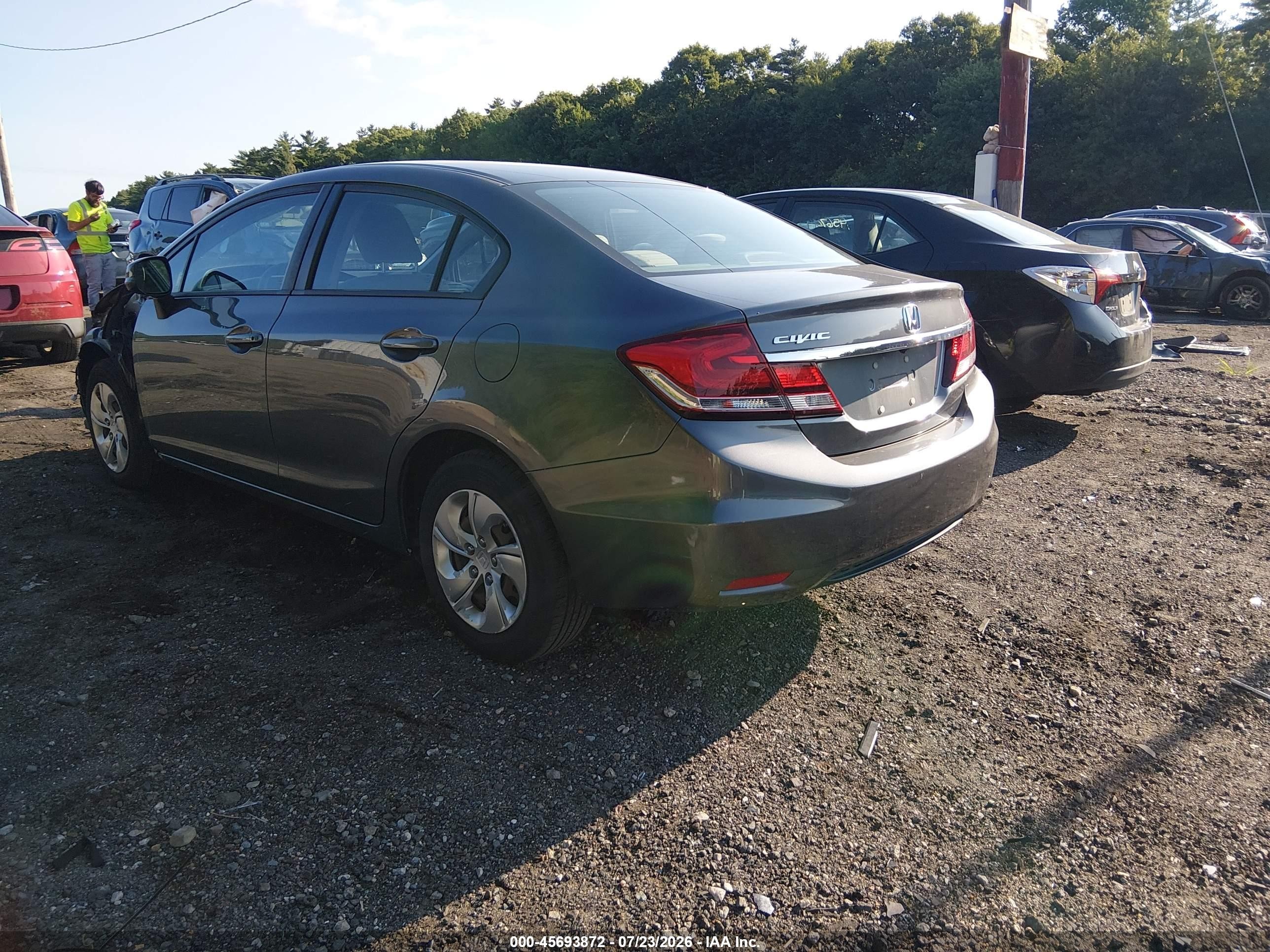 2013 Honda Civic Lx Серый vin: 19XFB2F51DE286957