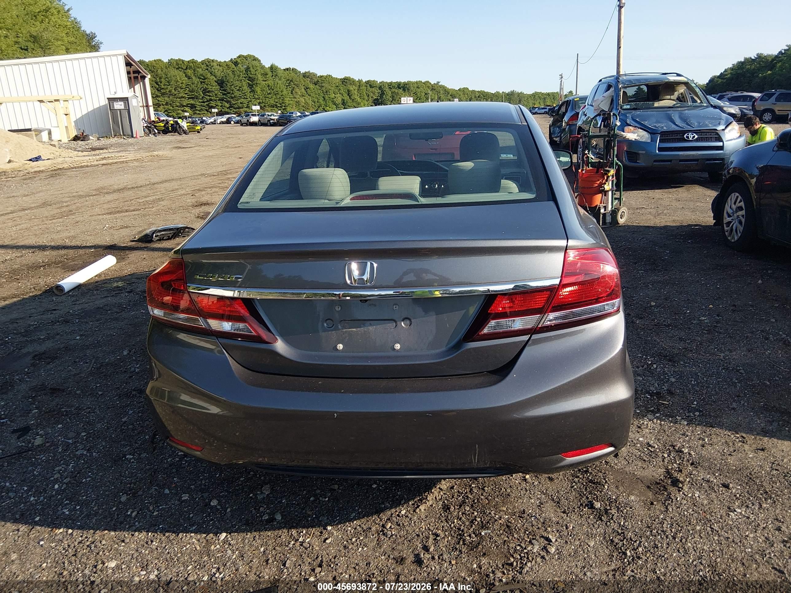 2013 Honda Civic Lx Серый vin: 19XFB2F51DE286957