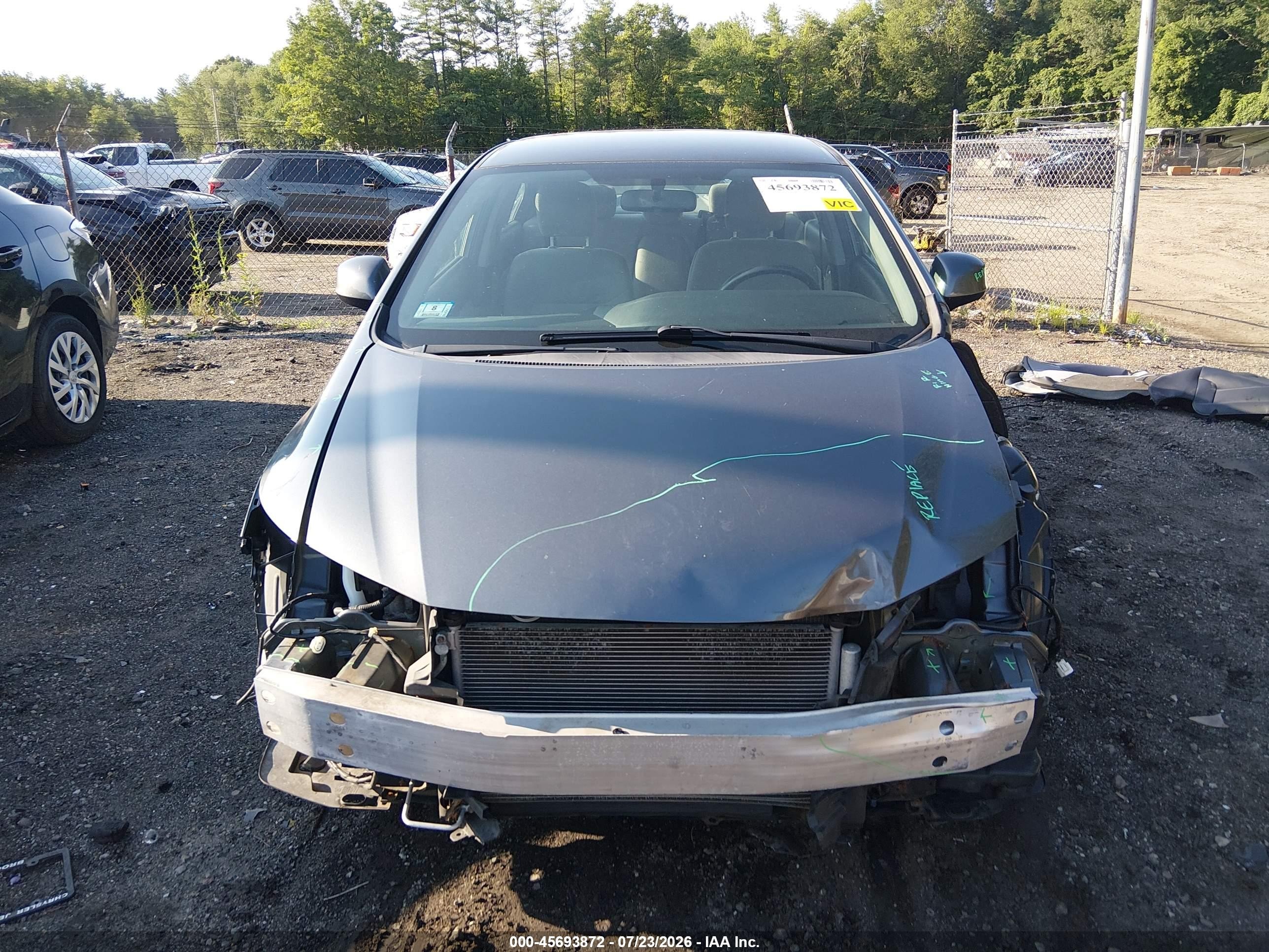 2013 Honda Civic Lx Серый vin: 19XFB2F51DE286957