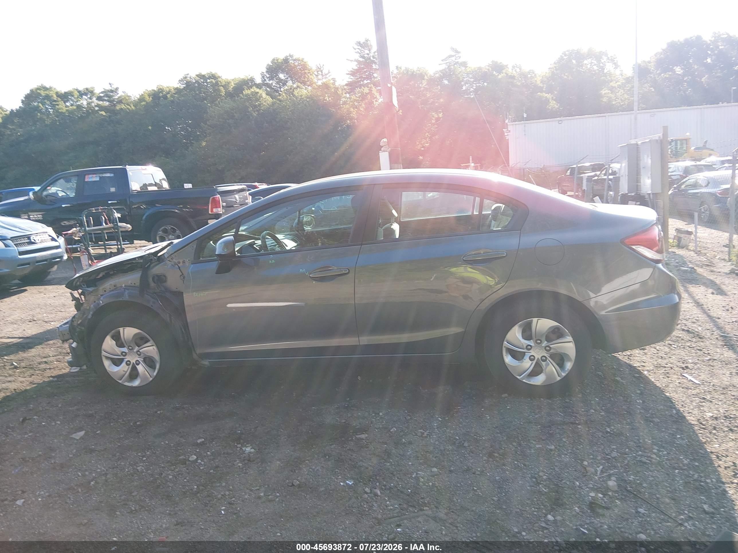 2013 Honda Civic Lx Серый vin: 19XFB2F51DE286957