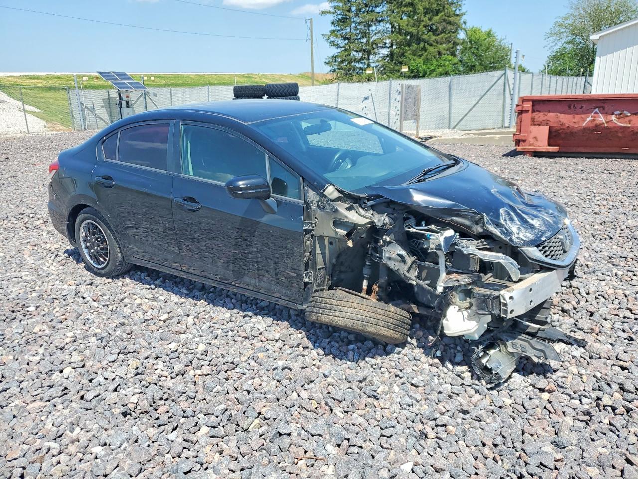 2014 Honda Civic Lx Black vin: 19XFB2F51EE003667