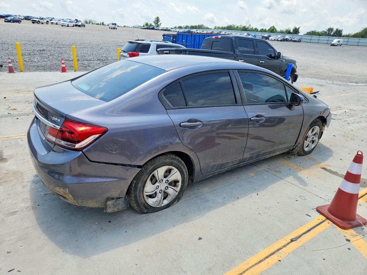2014 Honda Civic Lx Серый vin: 19XFB2F51EE004611