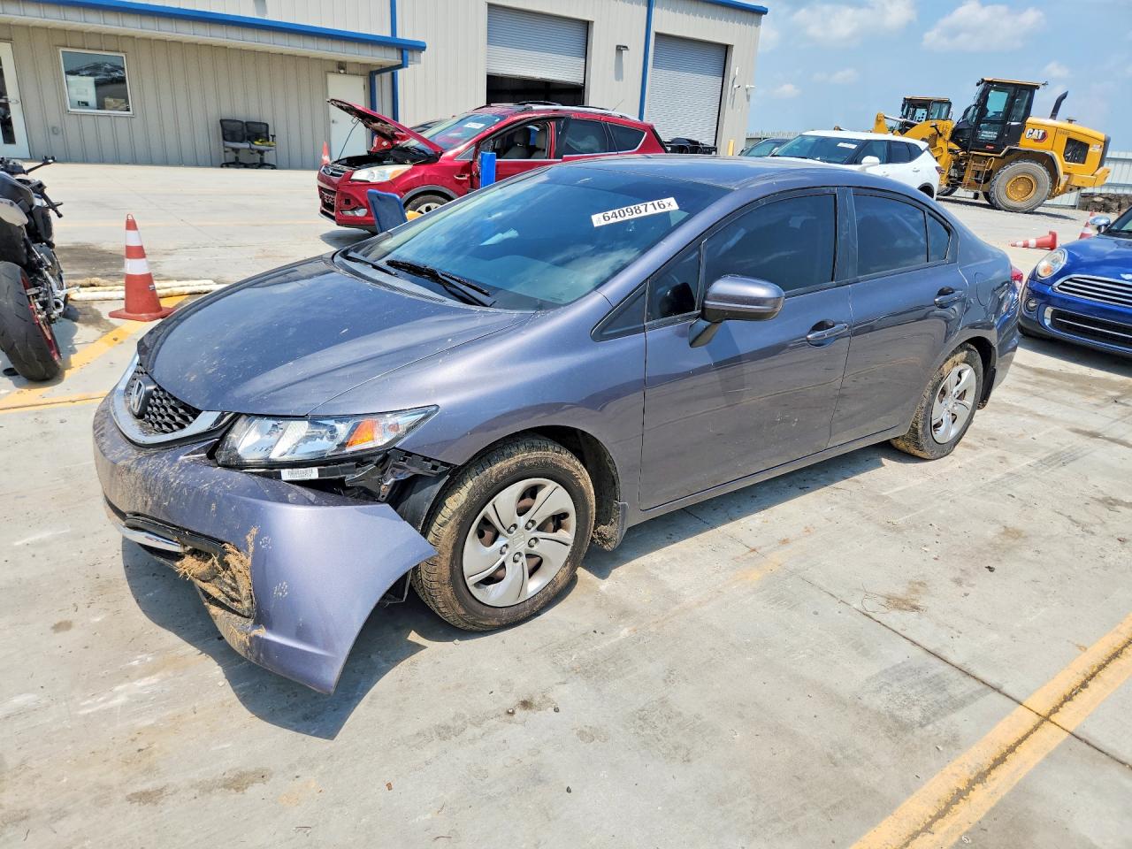 2014 Honda Civic Lx Серый vin: 19XFB2F51EE004611