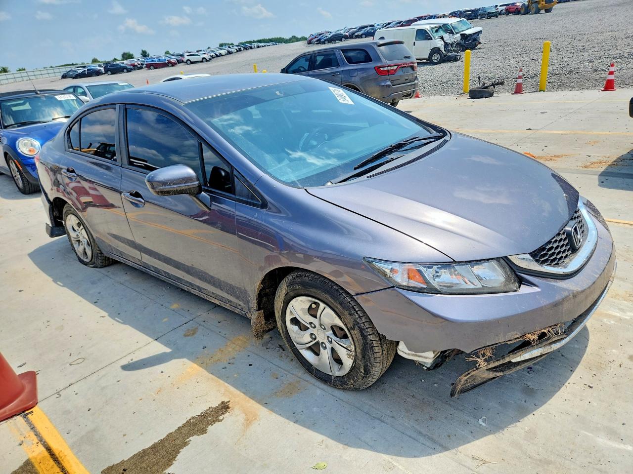 2014 Honda Civic Lx Серый vin: 19XFB2F51EE004611