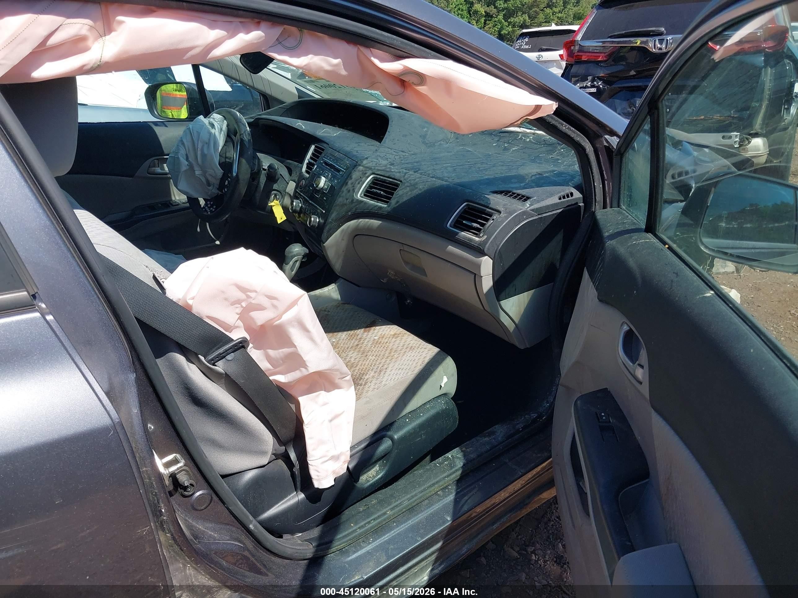 2014 Honda Civic Lx Gray vin: 19XFB2F51EE004740