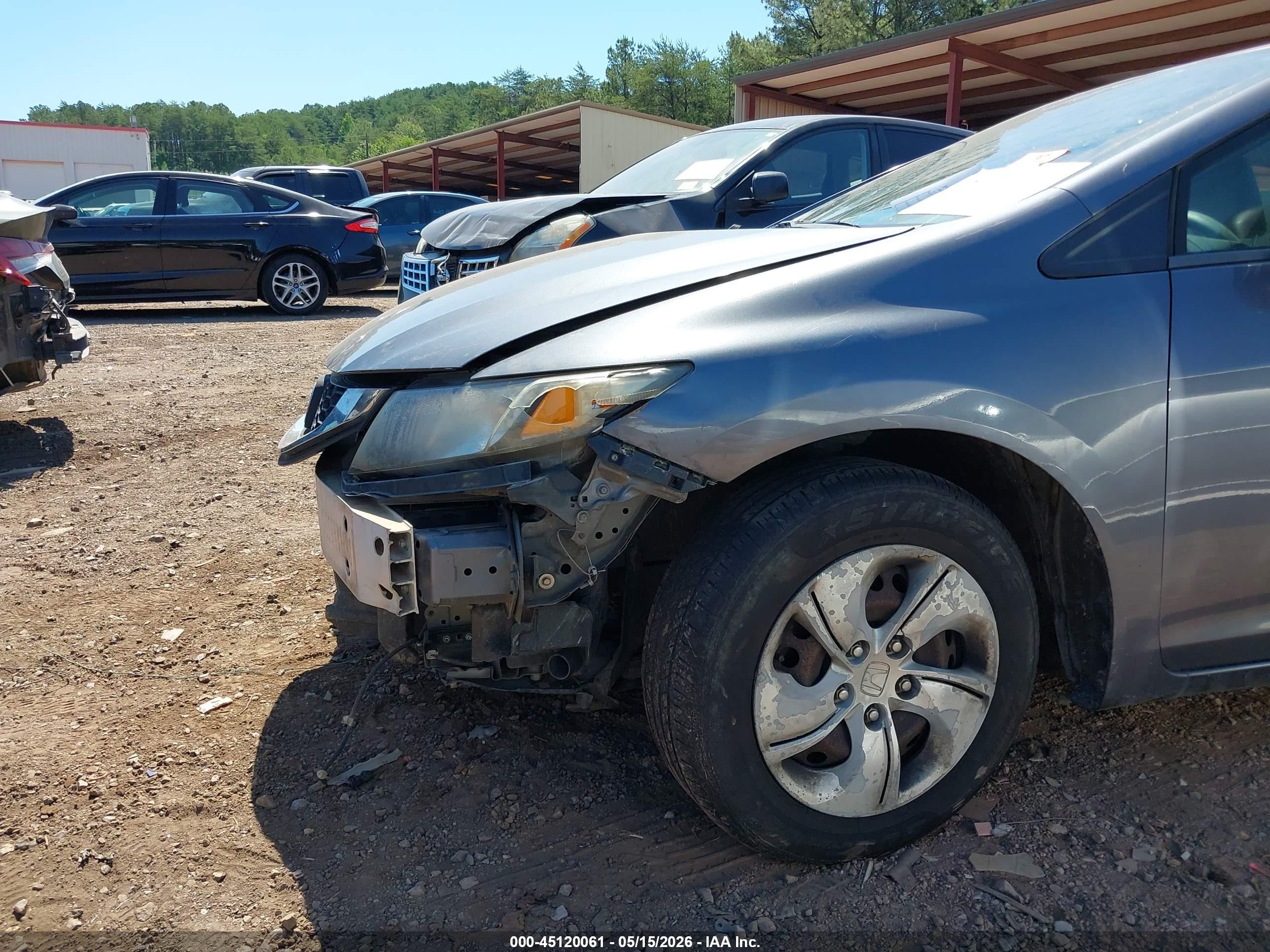 2014 Honda Civic Lx Gray vin: 19XFB2F51EE004740
