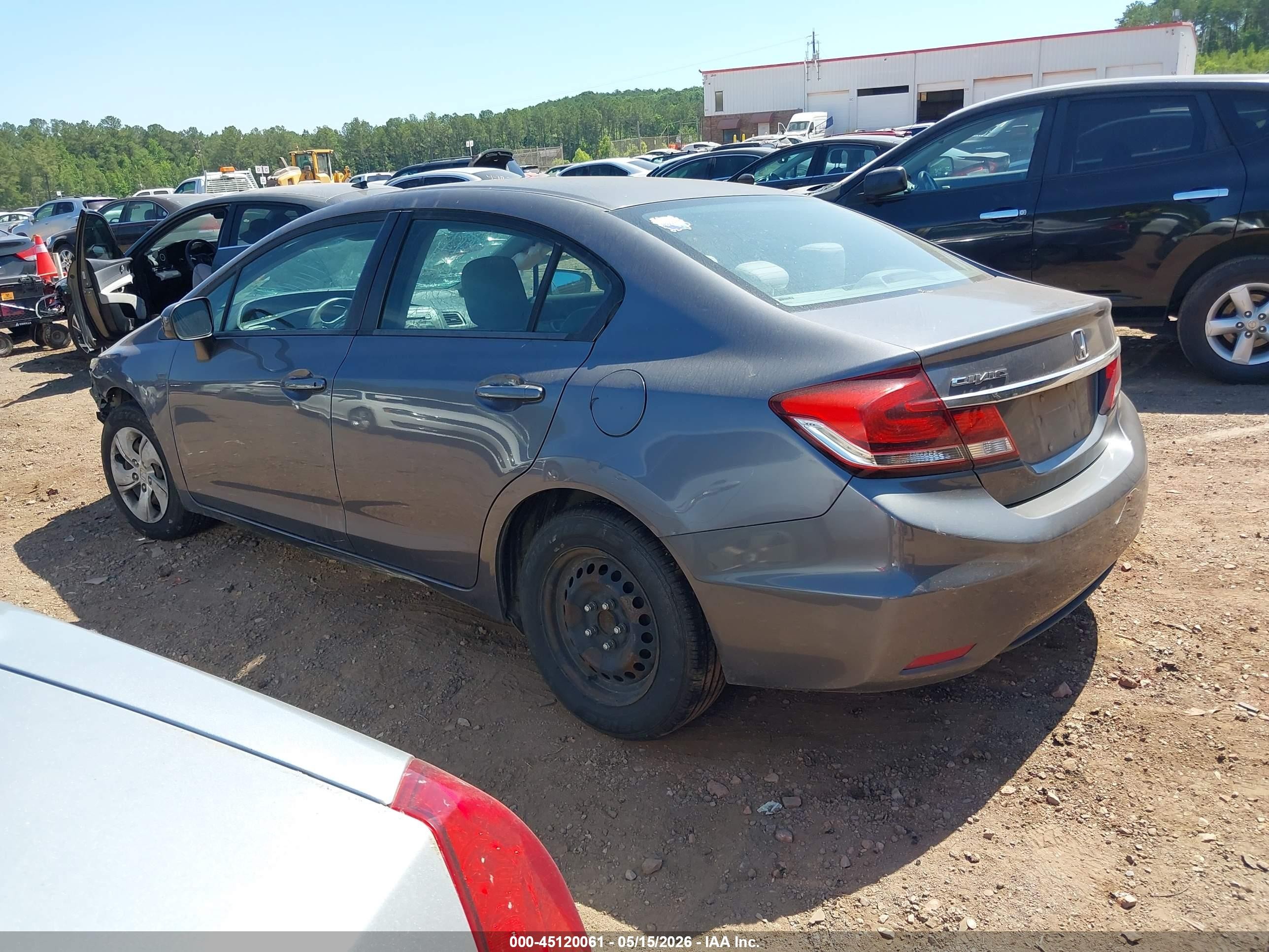 2014 Honda Civic Lx Gray vin: 19XFB2F51EE004740