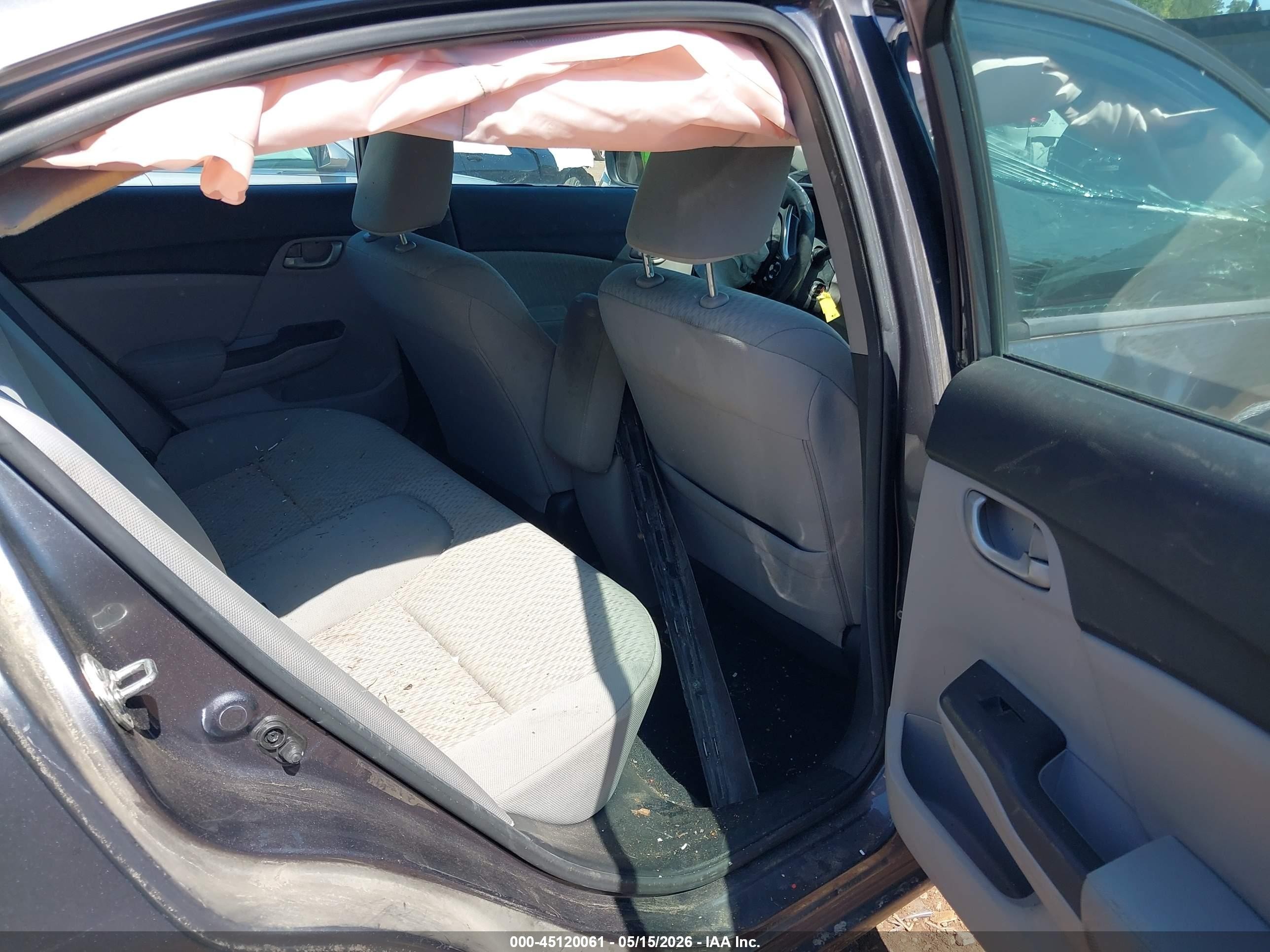 2014 Honda Civic Lx Gray vin: 19XFB2F51EE004740