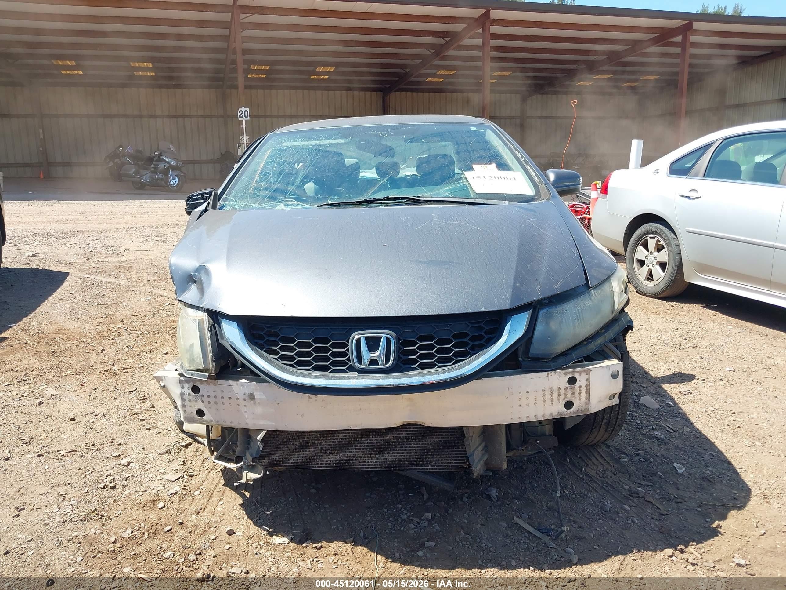 2014 Honda Civic Lx Gray vin: 19XFB2F51EE004740