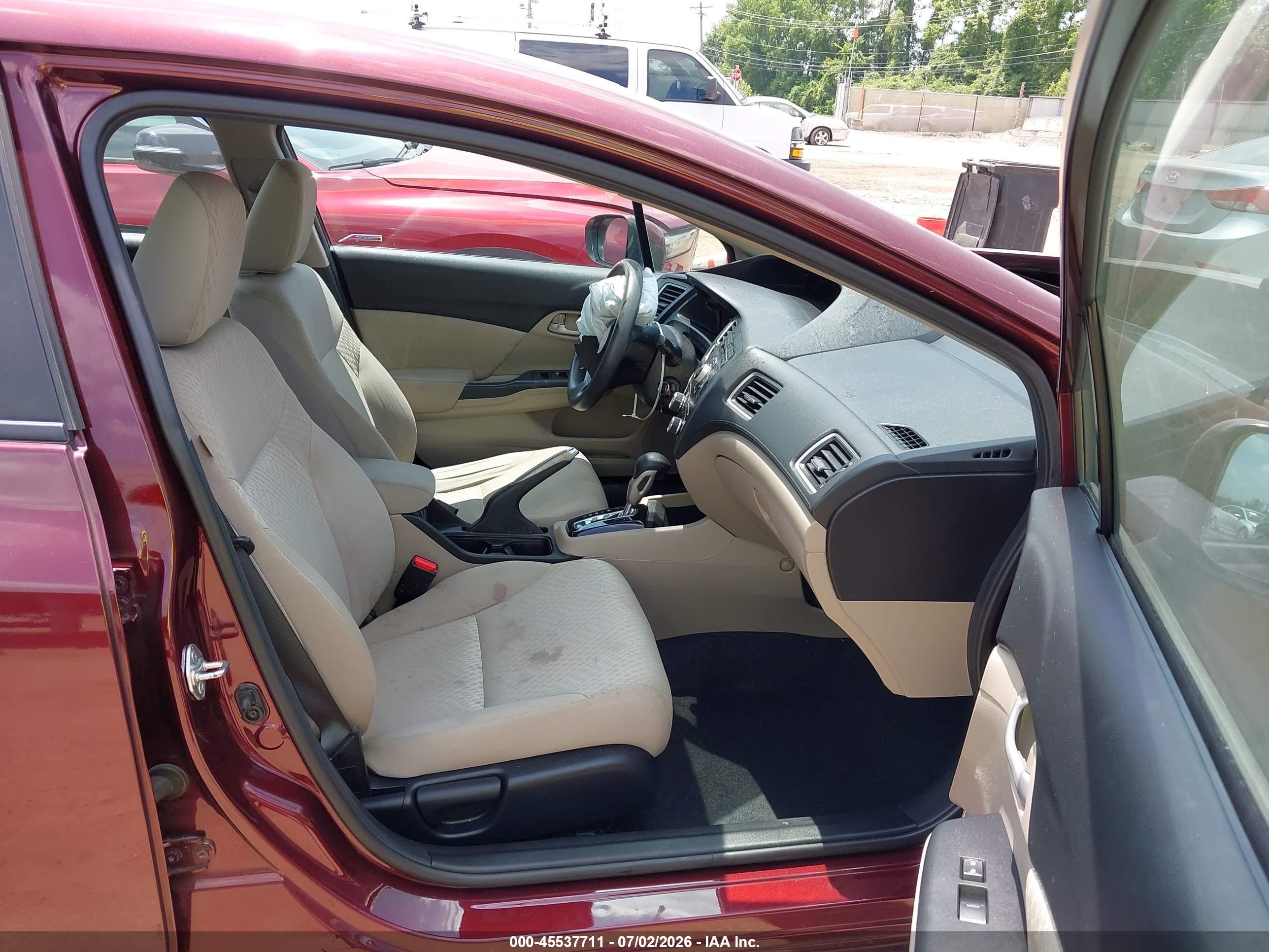 2014 Honda Civic Lx Maroon vin: 19XFB2F51EE005614