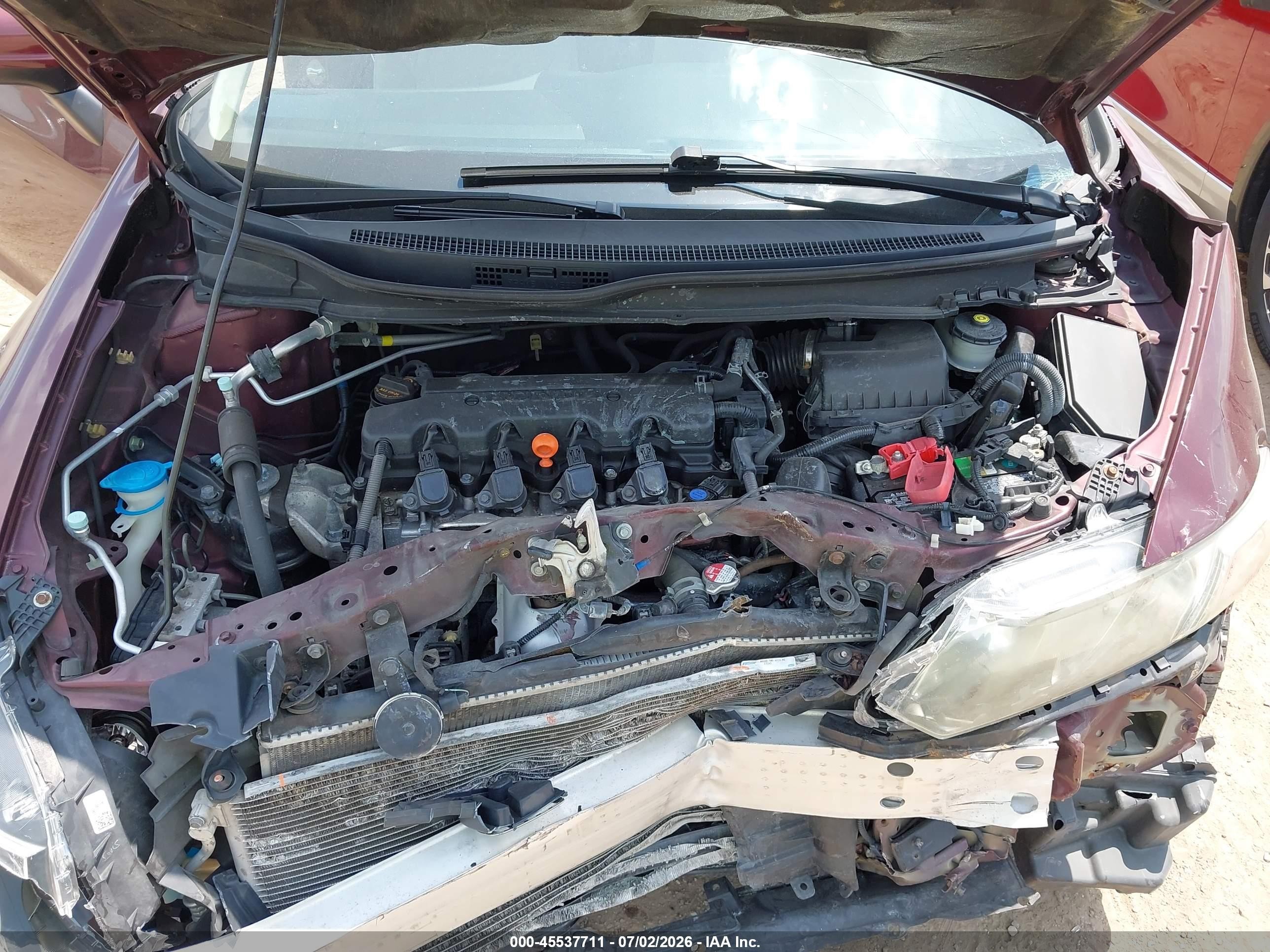 2014 Honda Civic Lx Maroon vin: 19XFB2F51EE005614