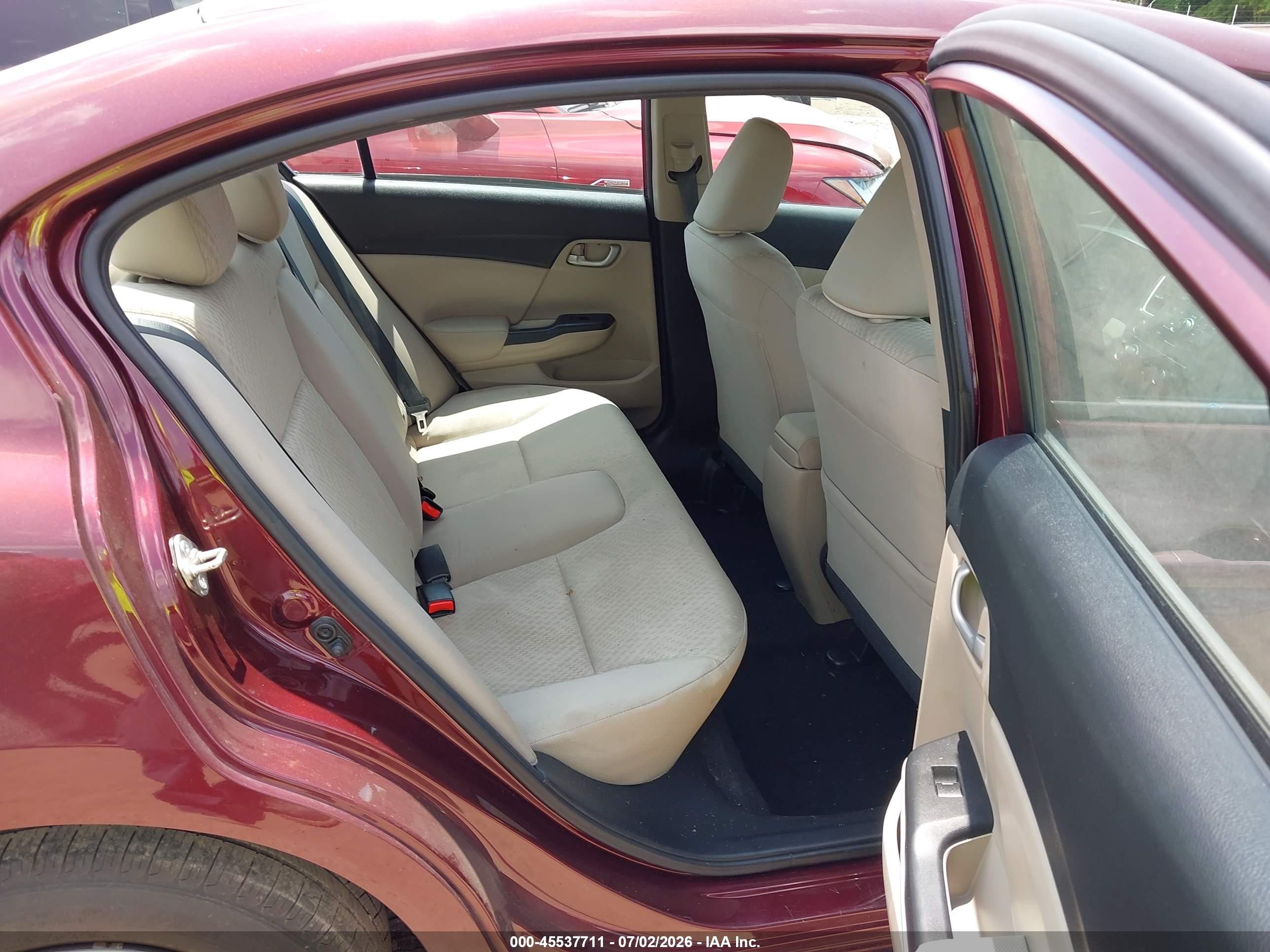 2014 Honda Civic Lx Maroon vin: 19XFB2F51EE005614