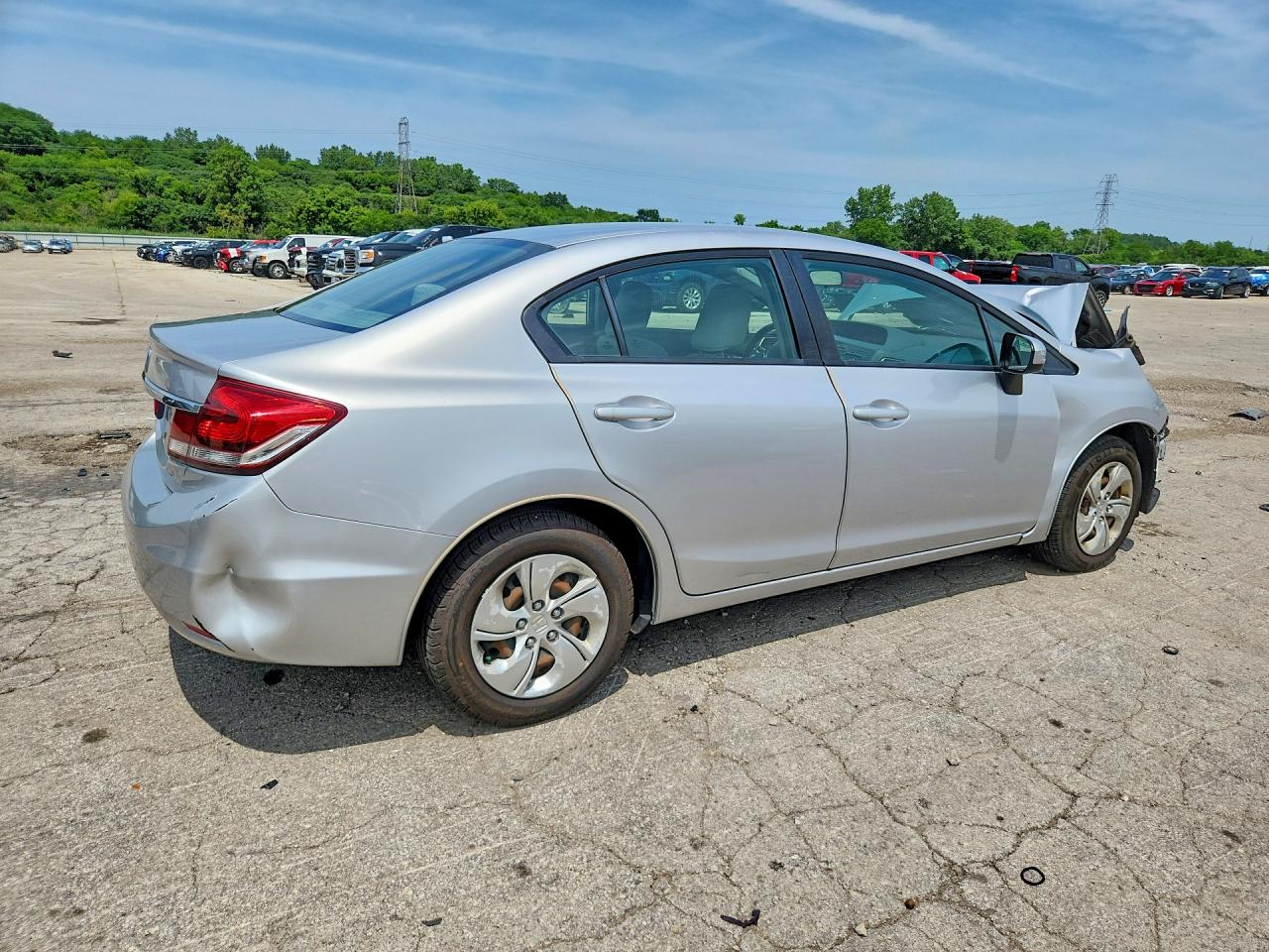 2014 Honda Civic Lx Серебряный vin: 19XFB2F51EE005726