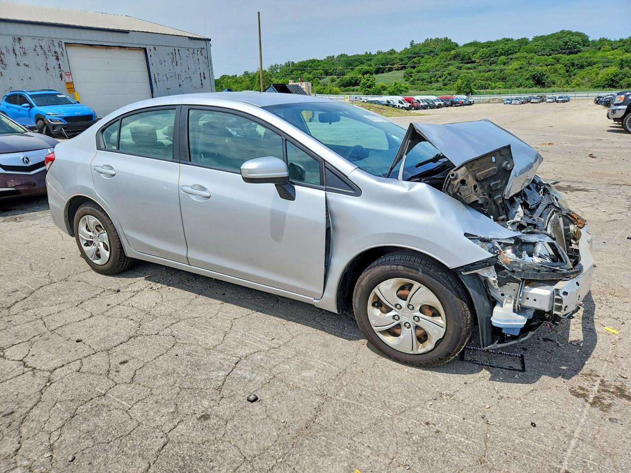 2014 Honda Civic Lx Серебряный vin: 19XFB2F51EE005726