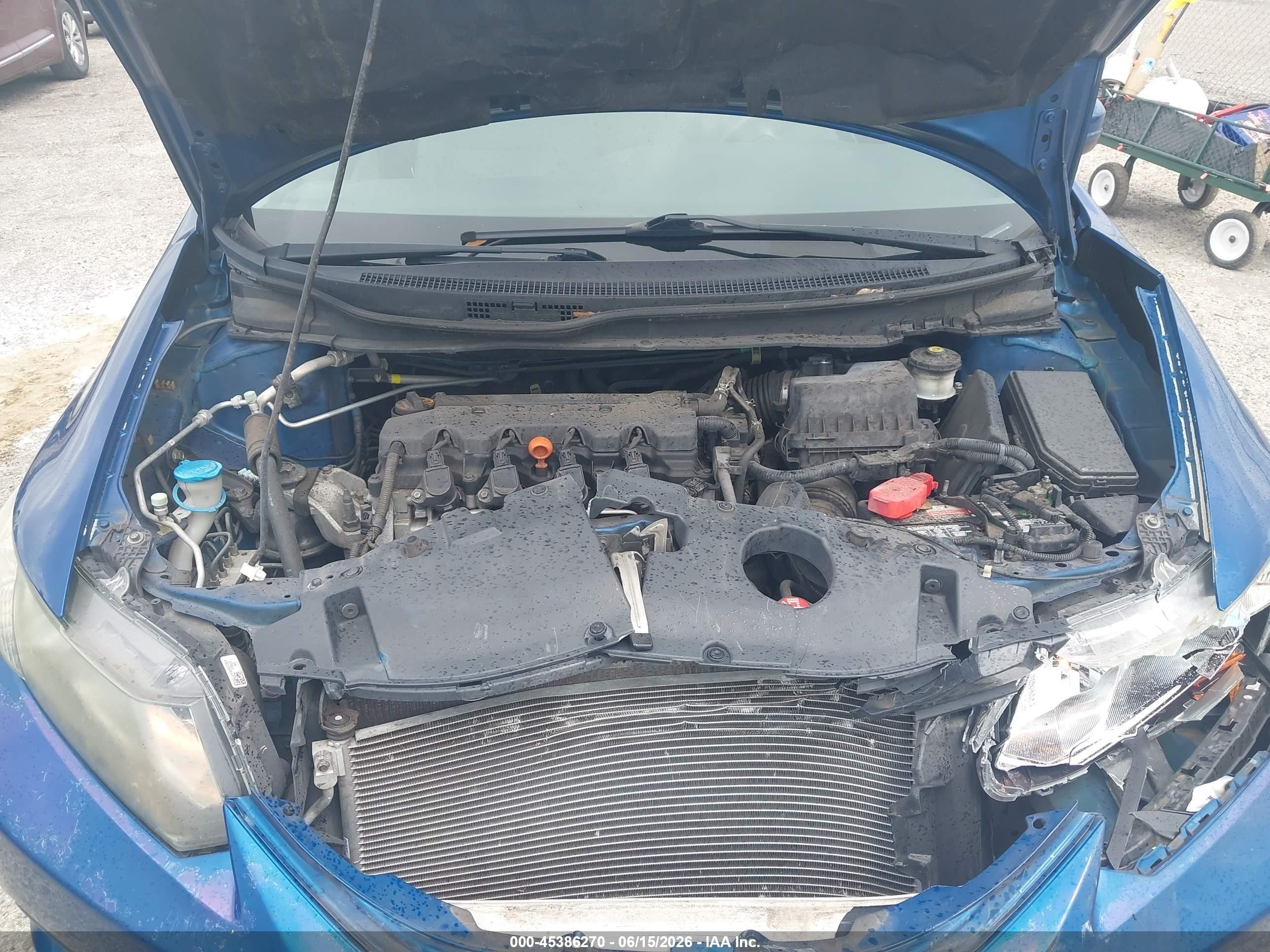 2014 Honda Civic Lx Blue vin: 19XFB2F51EE010649