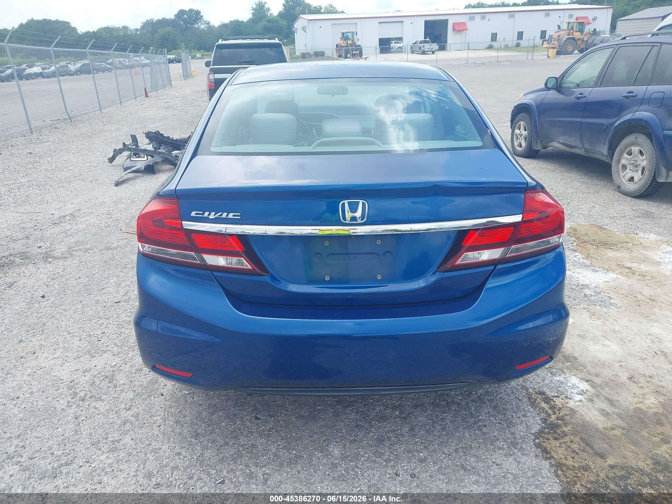 2014 Honda Civic Lx Blue vin: 19XFB2F51EE010649
