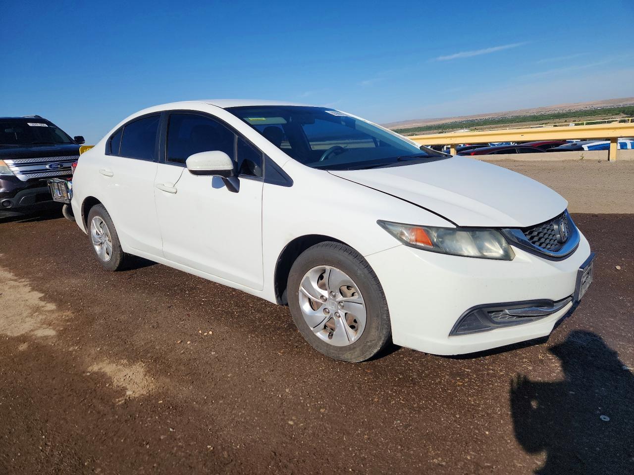 2014 Honda Civic Lx White vin: 19XFB2F51EE023322