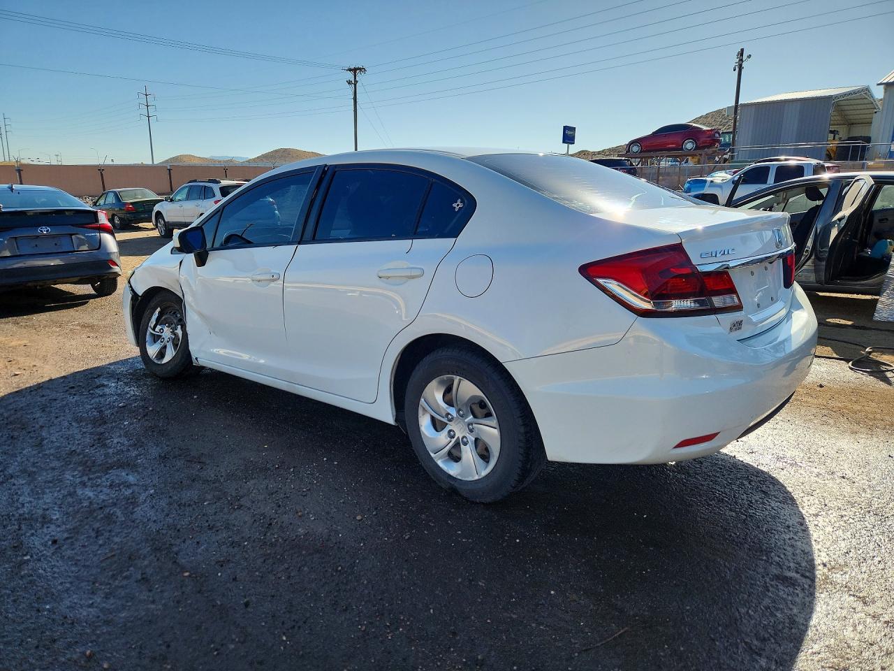 2014 Honda Civic Lx White vin: 19XFB2F51EE023322