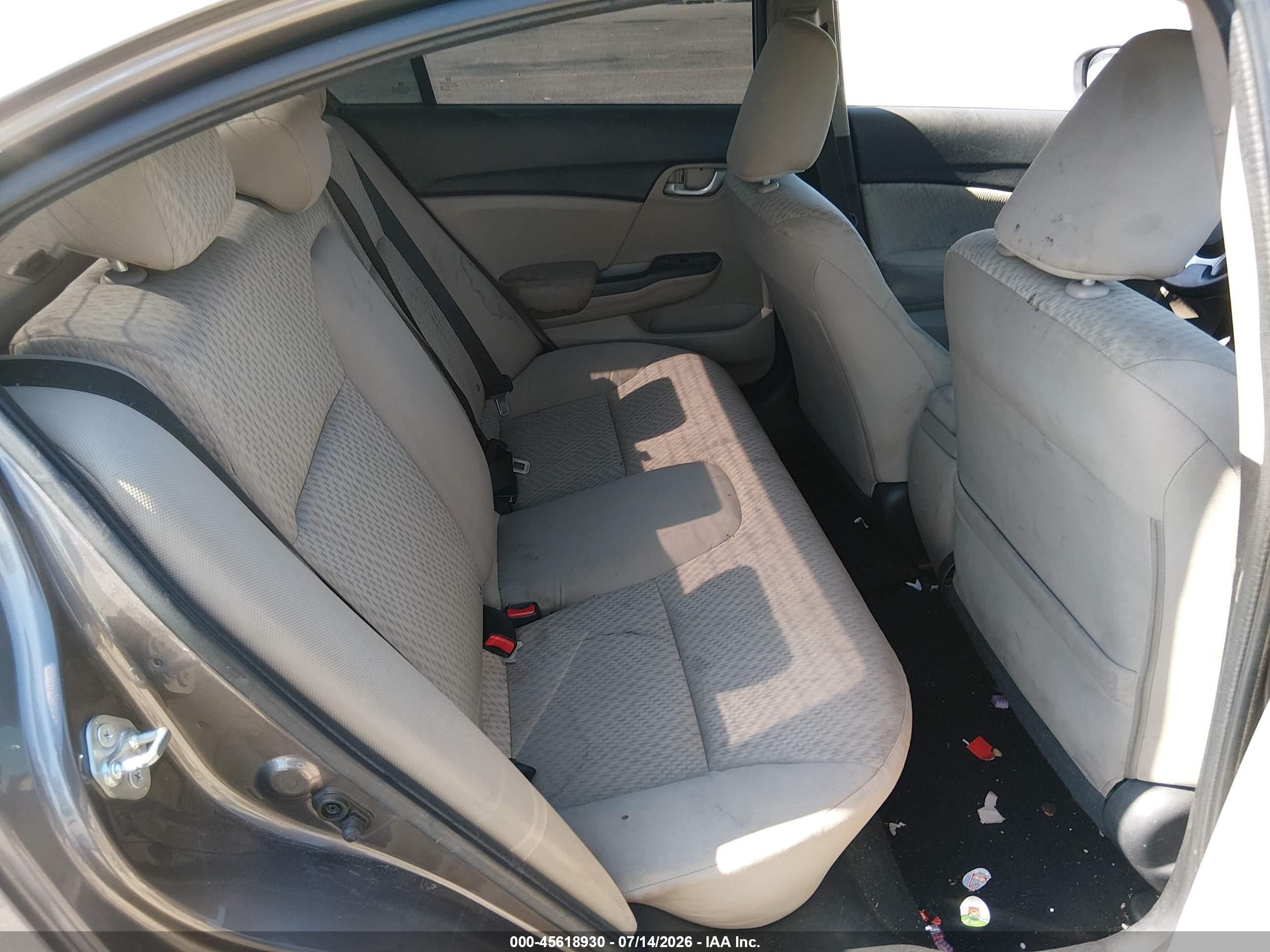 2014 Honda Civic Lx Gray vin: 19XFB2F51EE025037