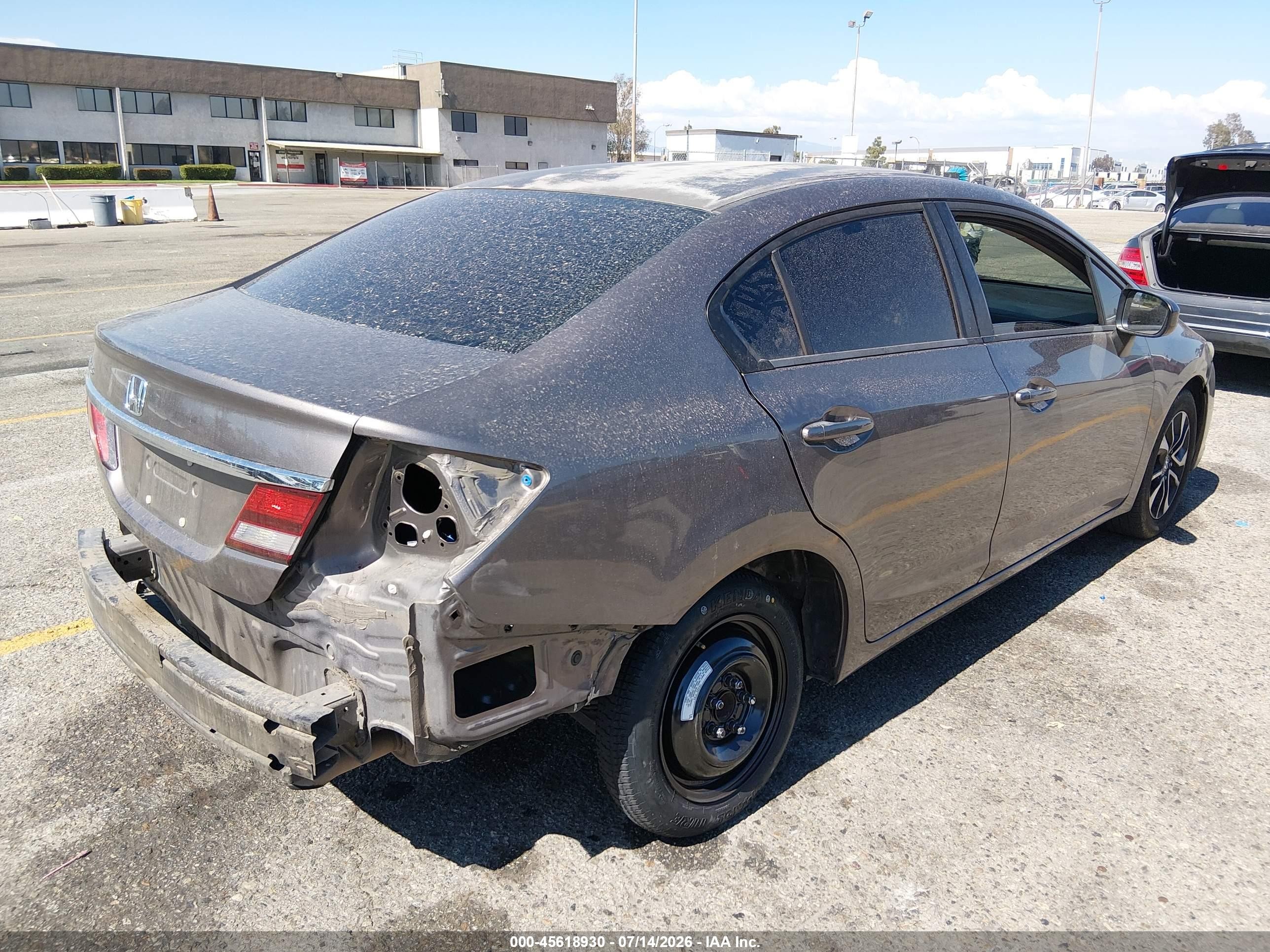 2014 Honda Civic Lx Gray vin: 19XFB2F51EE025037