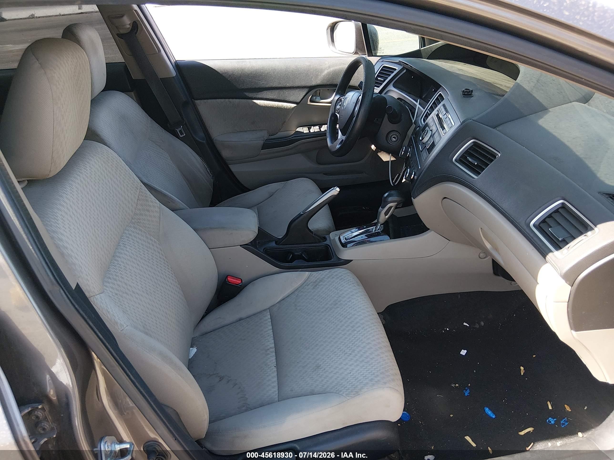 2014 Honda Civic Lx Gray vin: 19XFB2F51EE025037