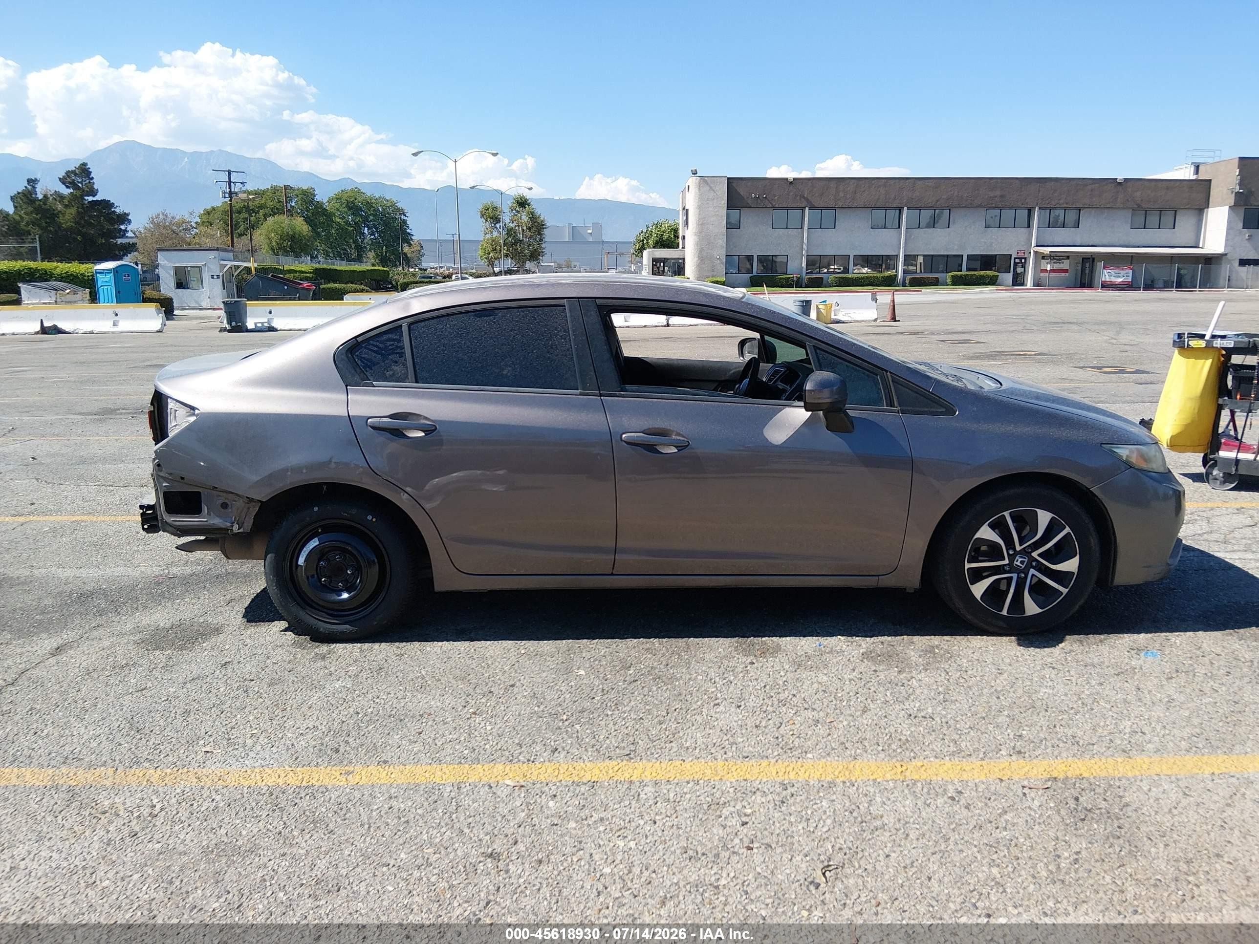 2014 Honda Civic Lx Gray vin: 19XFB2F51EE025037