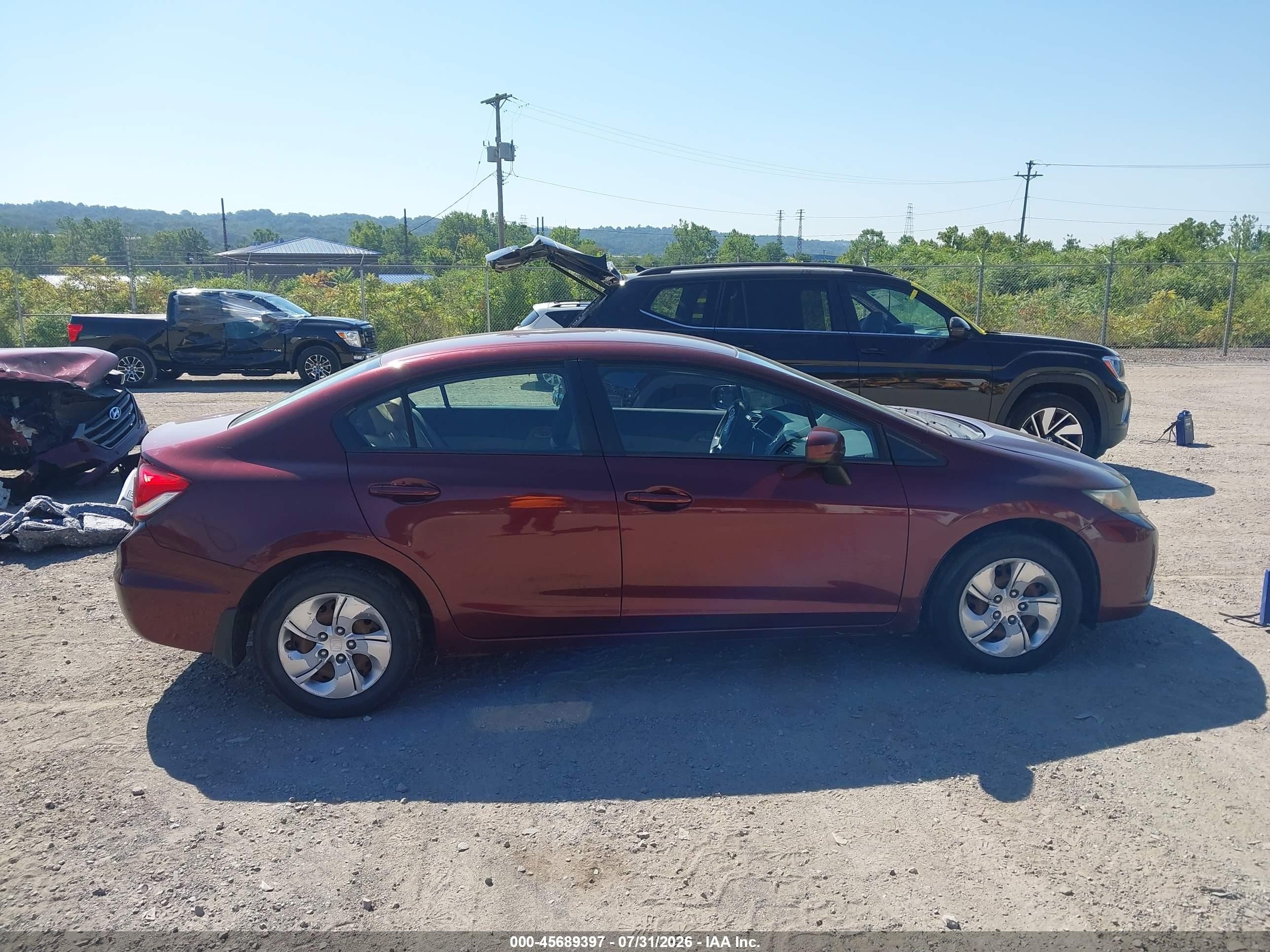 2014 Honda Civic Lx Красный vin: 19XFB2F51EE026981