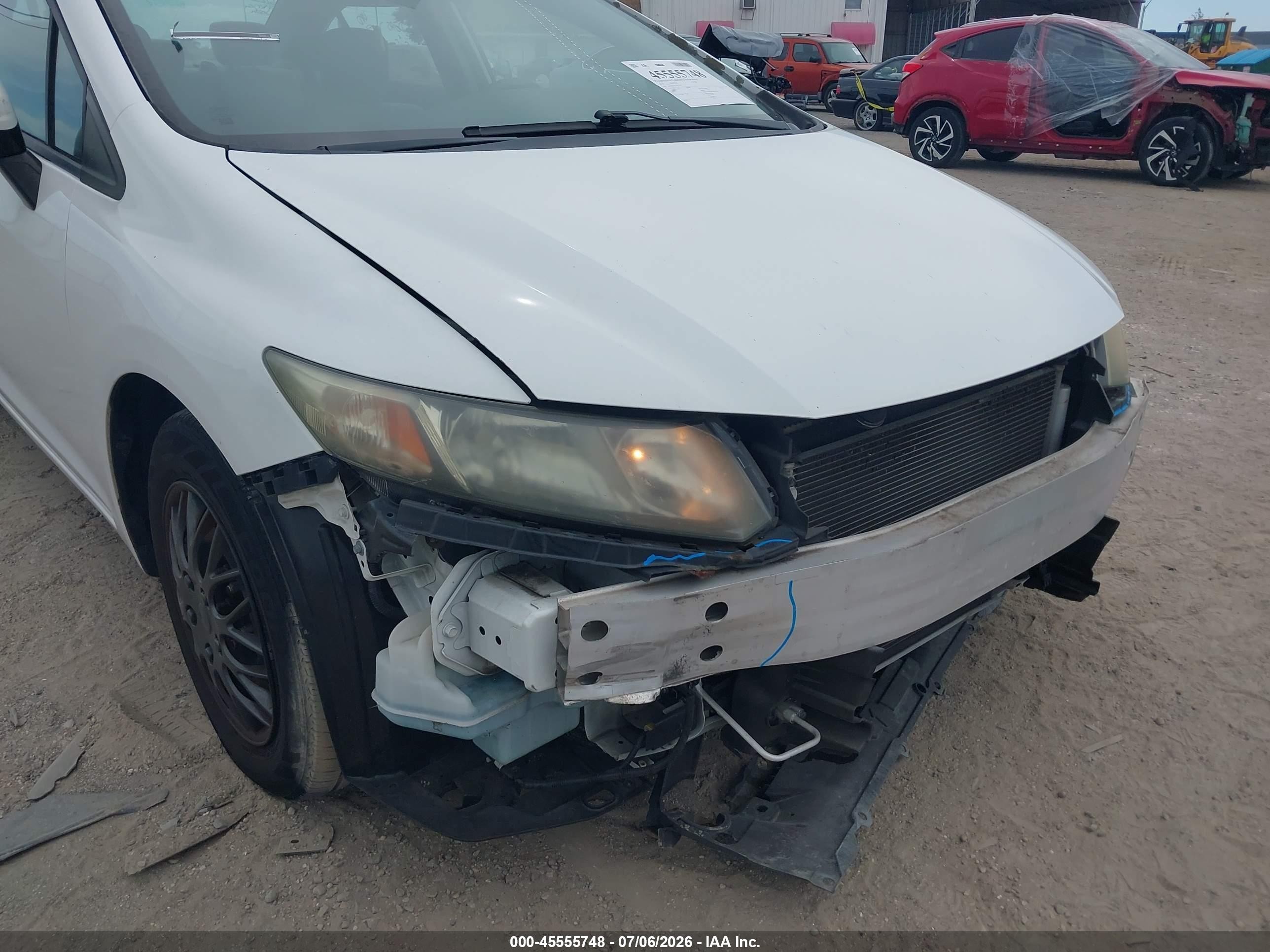 2014 Honda Civic Lx White vin: 19XFB2F51EE027855