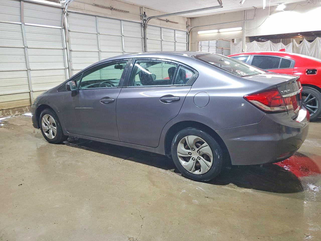 2014 Honda Civic Lx Gray vin: 19XFB2F51EE028066