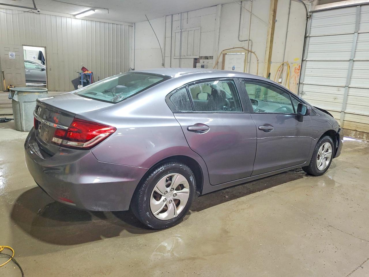 2014 Honda Civic Lx Gray vin: 19XFB2F51EE028066