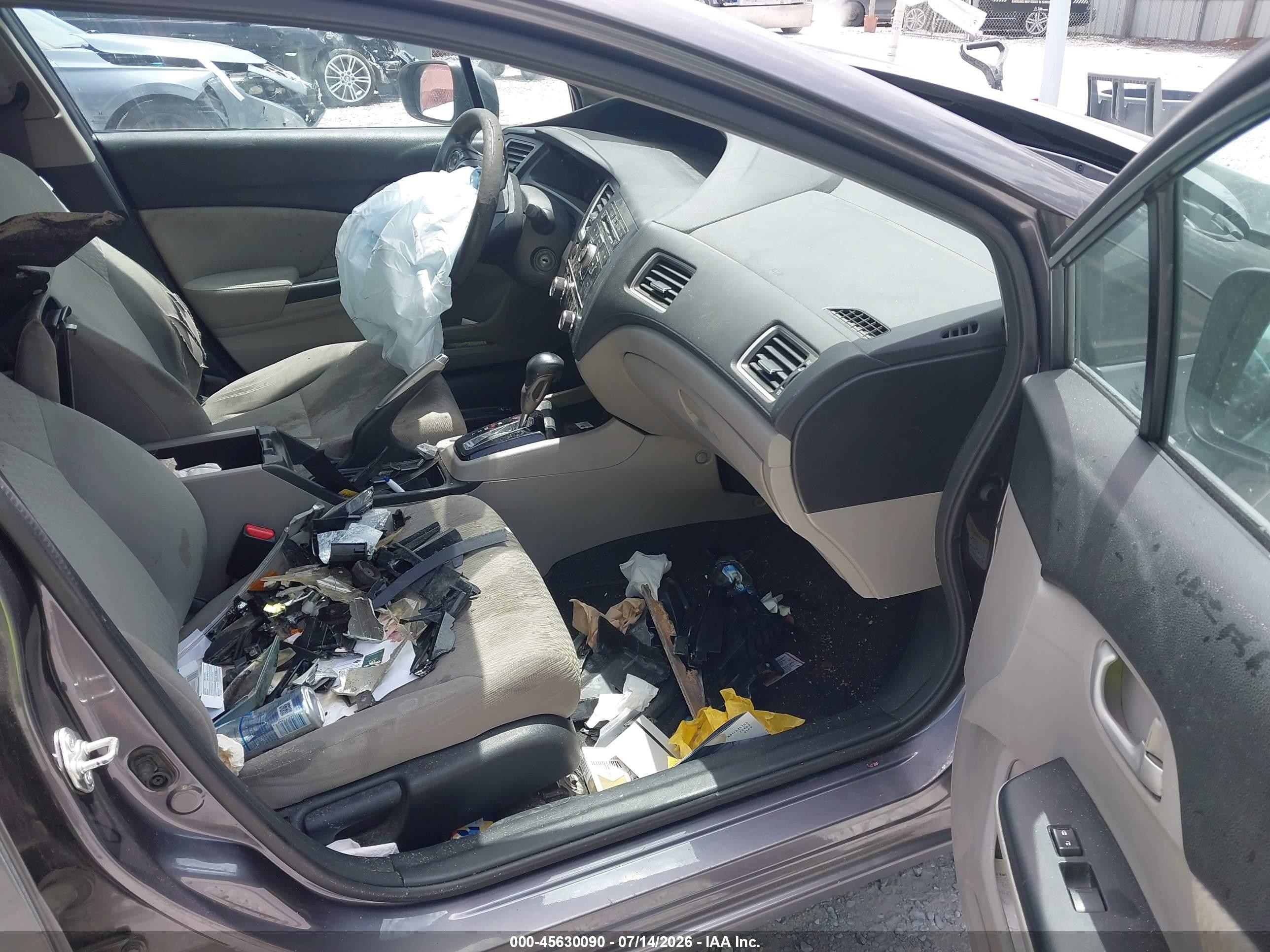 2014 Honda Civic Lx Gray vin: 19XFB2F51EE033669