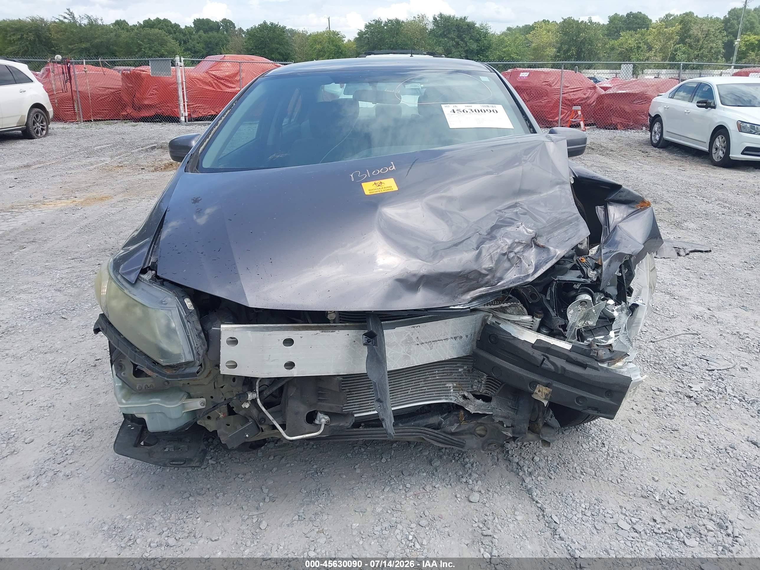 2014 Honda Civic Lx Gray vin: 19XFB2F51EE033669