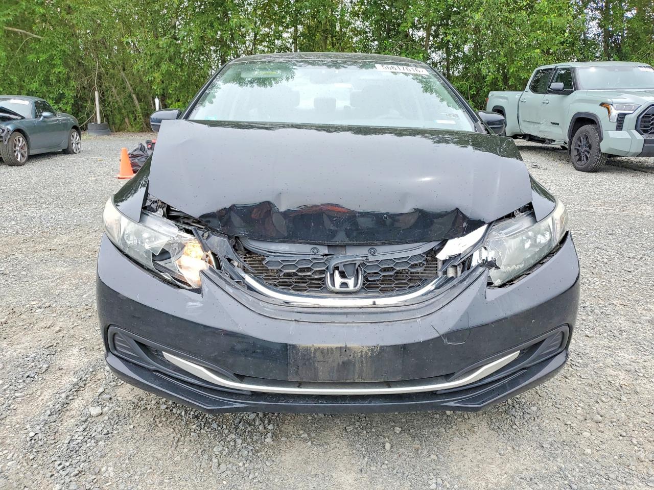 2014 Honda Civic Lx Black vin: 19XFB2F51EE035194