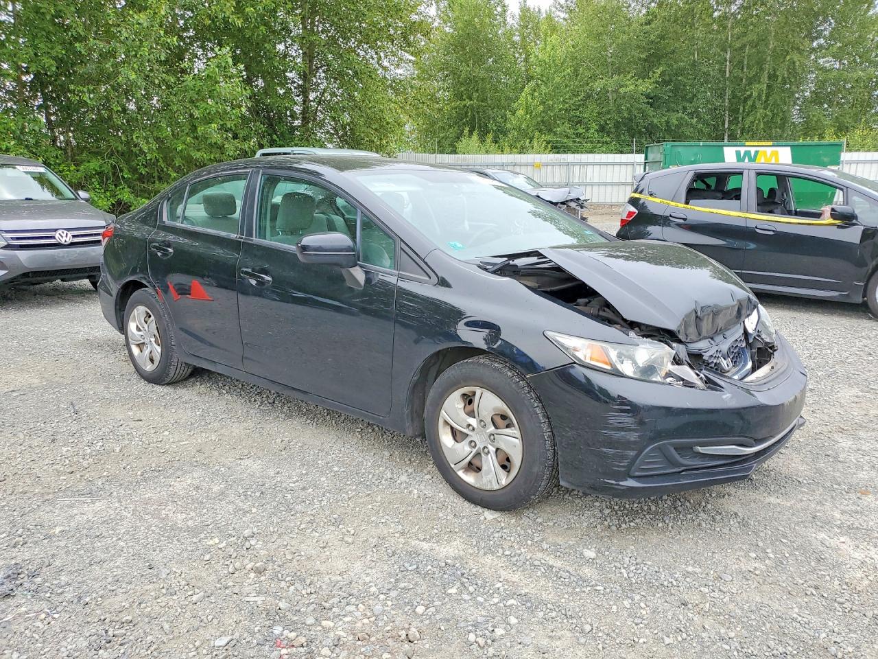 2014 Honda Civic Lx Black vin: 19XFB2F51EE035194