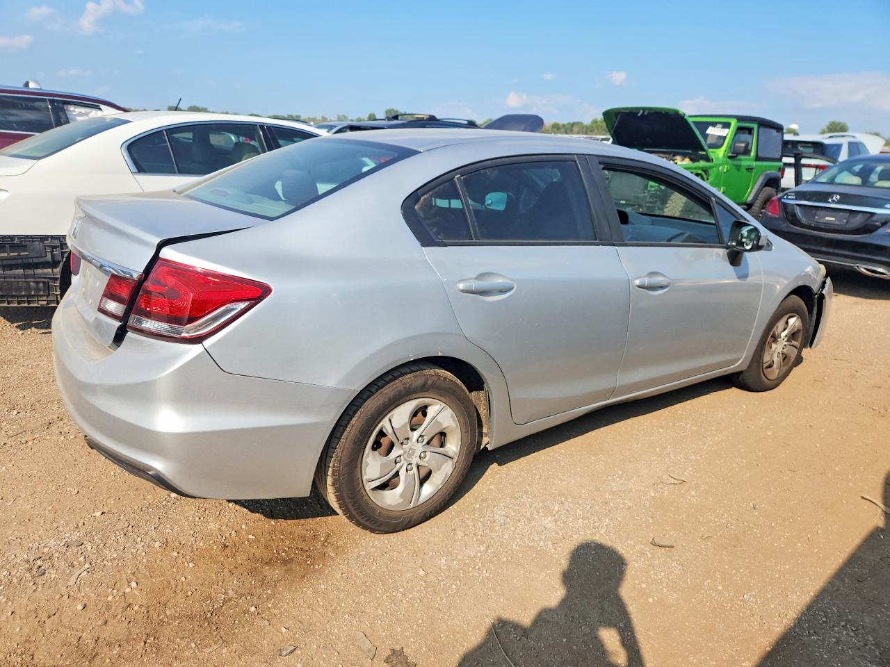 2014 Honda Civic Lx Silver vin: 19XFB2F51EE040105
