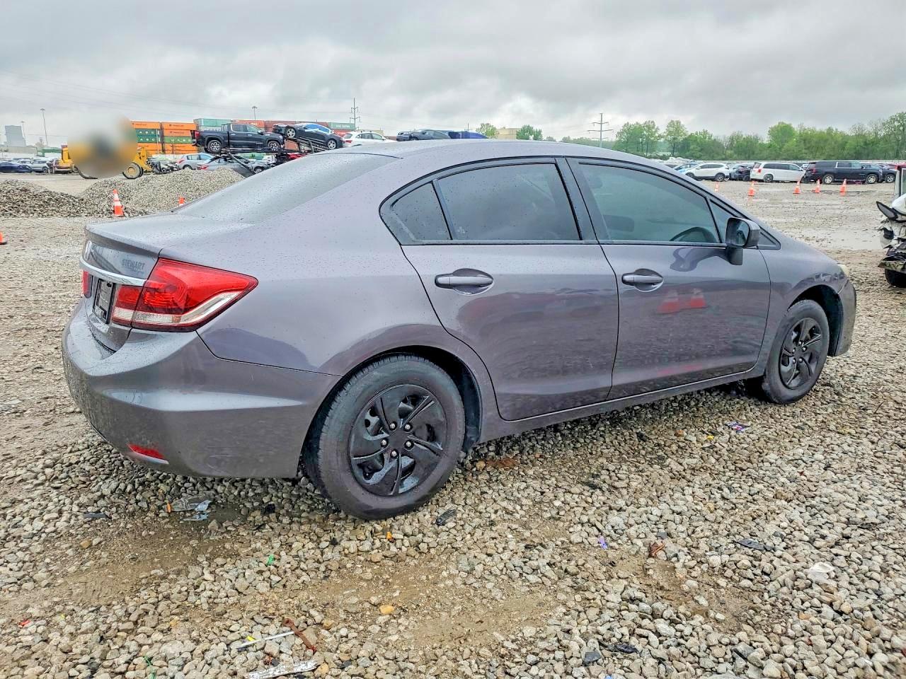 2014 Honda Civic Lx Gray vin: 19XFB2F51EE048768