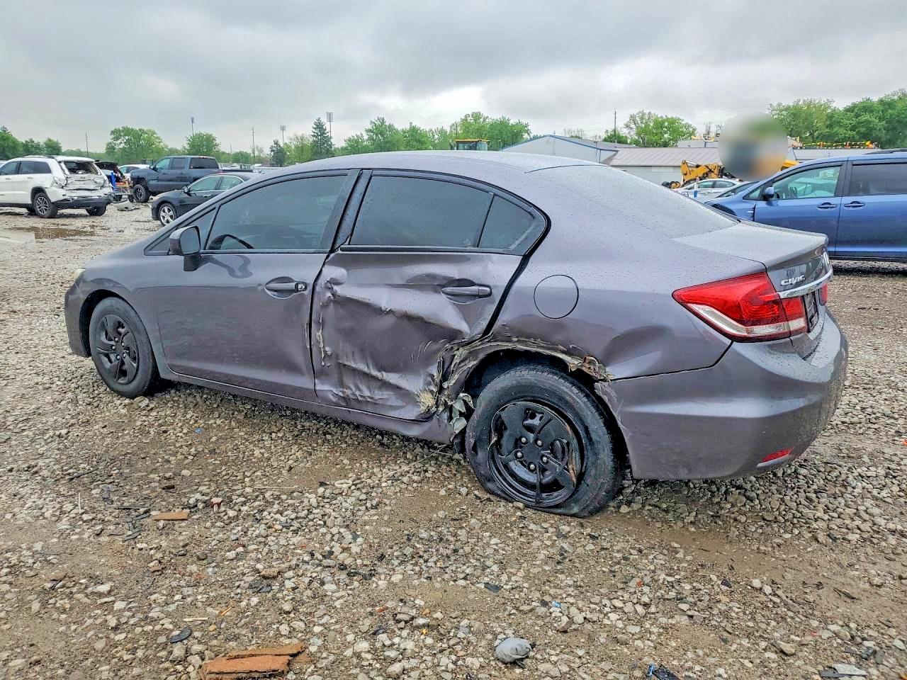 2014 Honda Civic Lx Gray vin: 19XFB2F51EE048768