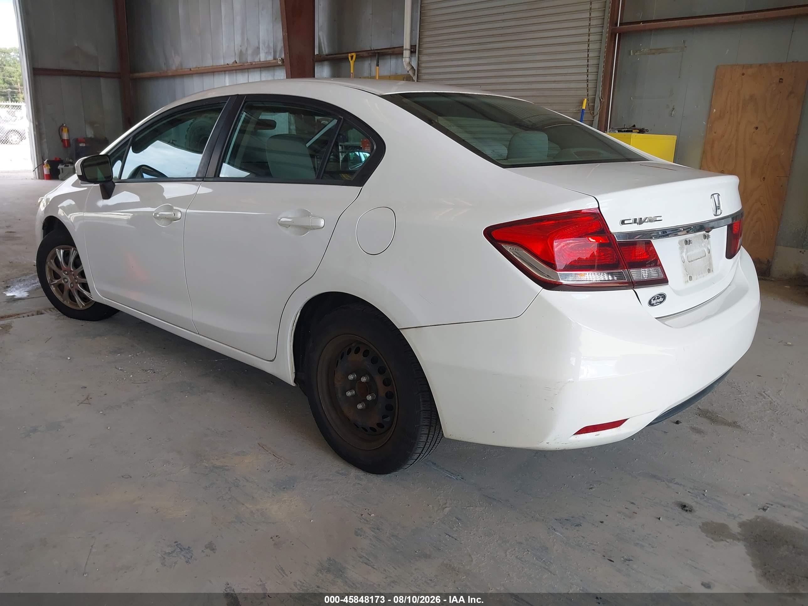 2014 Honda Civic Lx White vin: 19XFB2F51EE053419