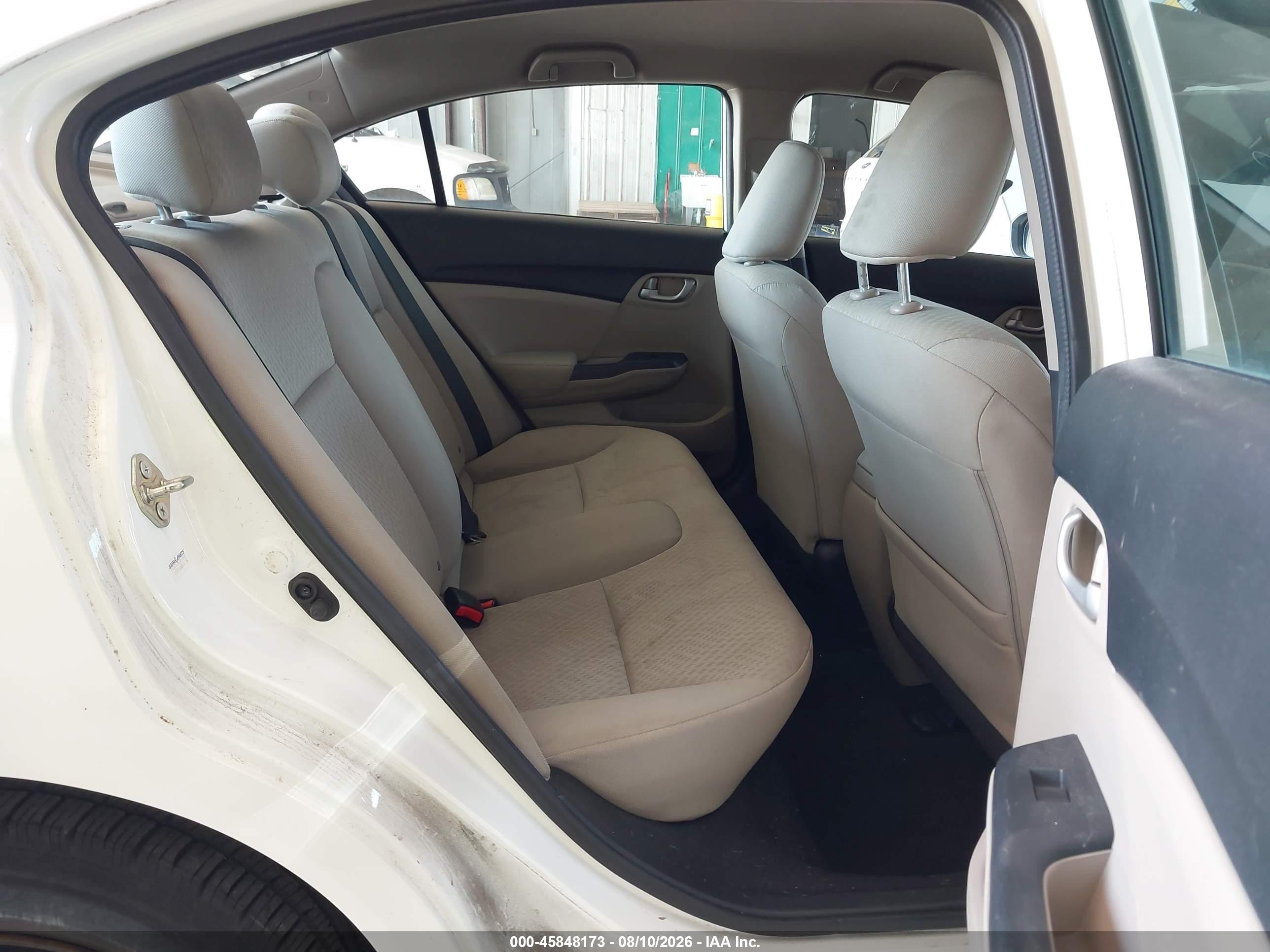 2014 Honda Civic Lx White vin: 19XFB2F51EE053419