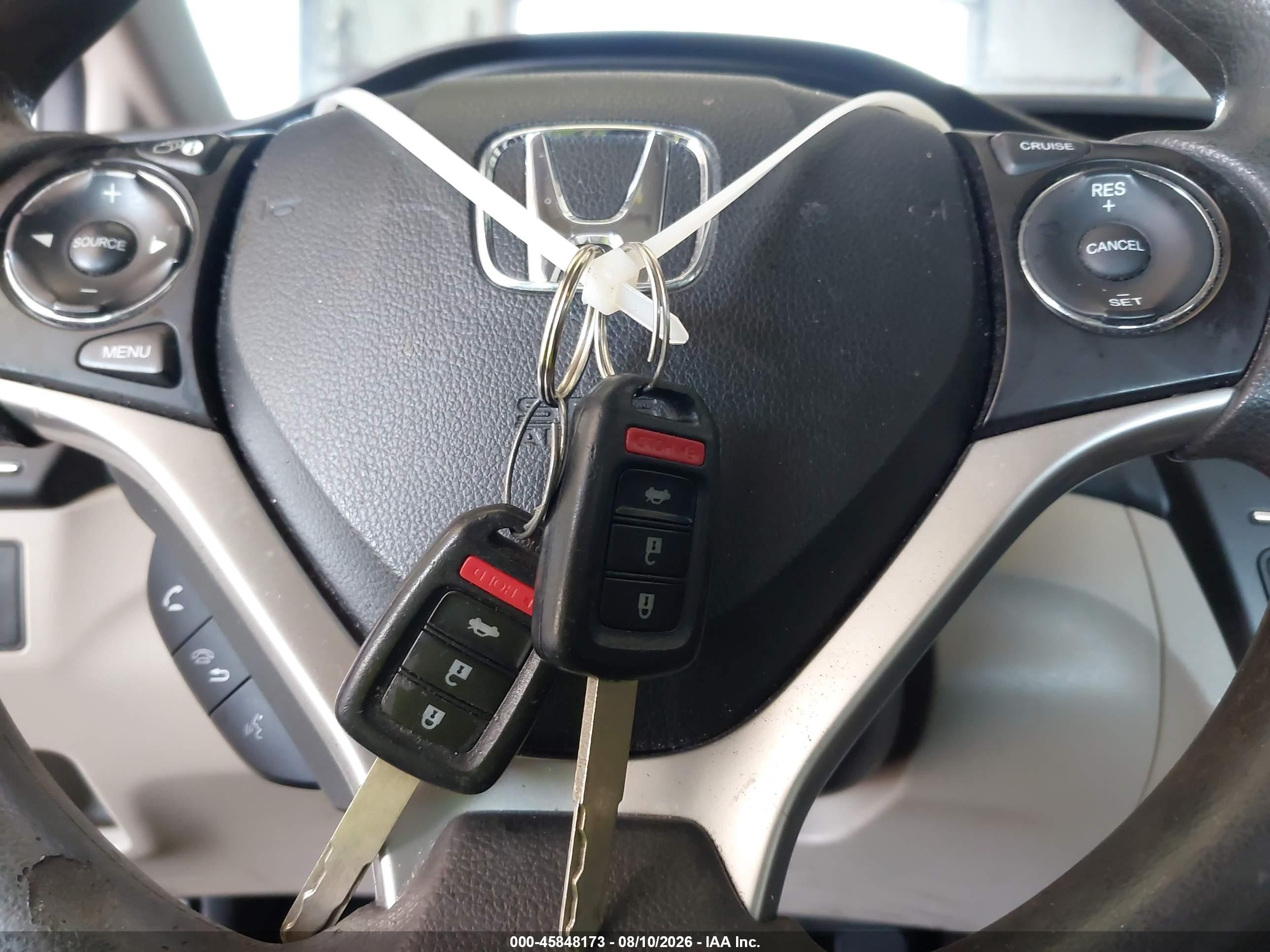 2014 Honda Civic Lx White vin: 19XFB2F51EE053419