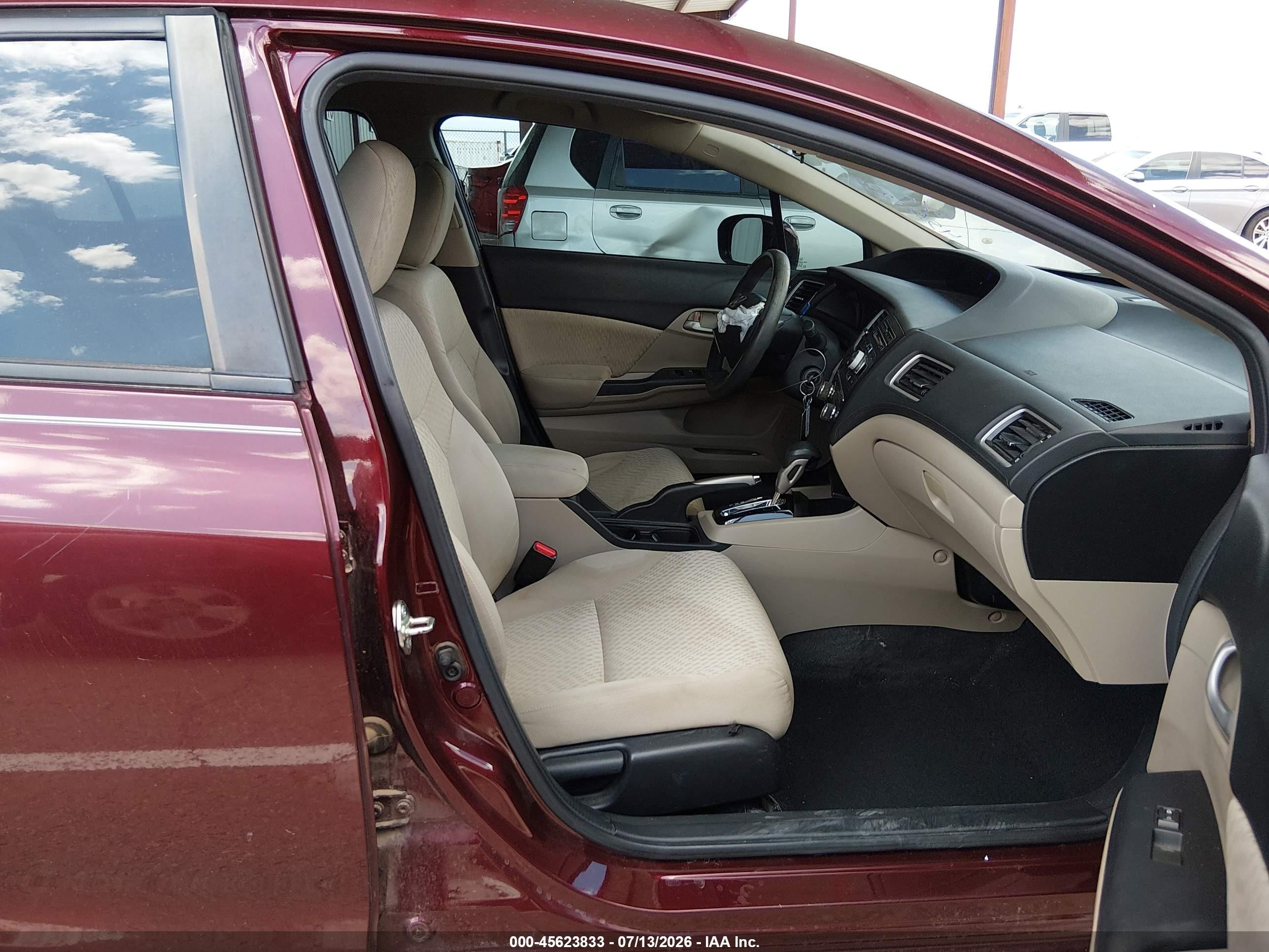 2014 Honda Civic Lx Maroon vin: 19XFB2F51EE056482