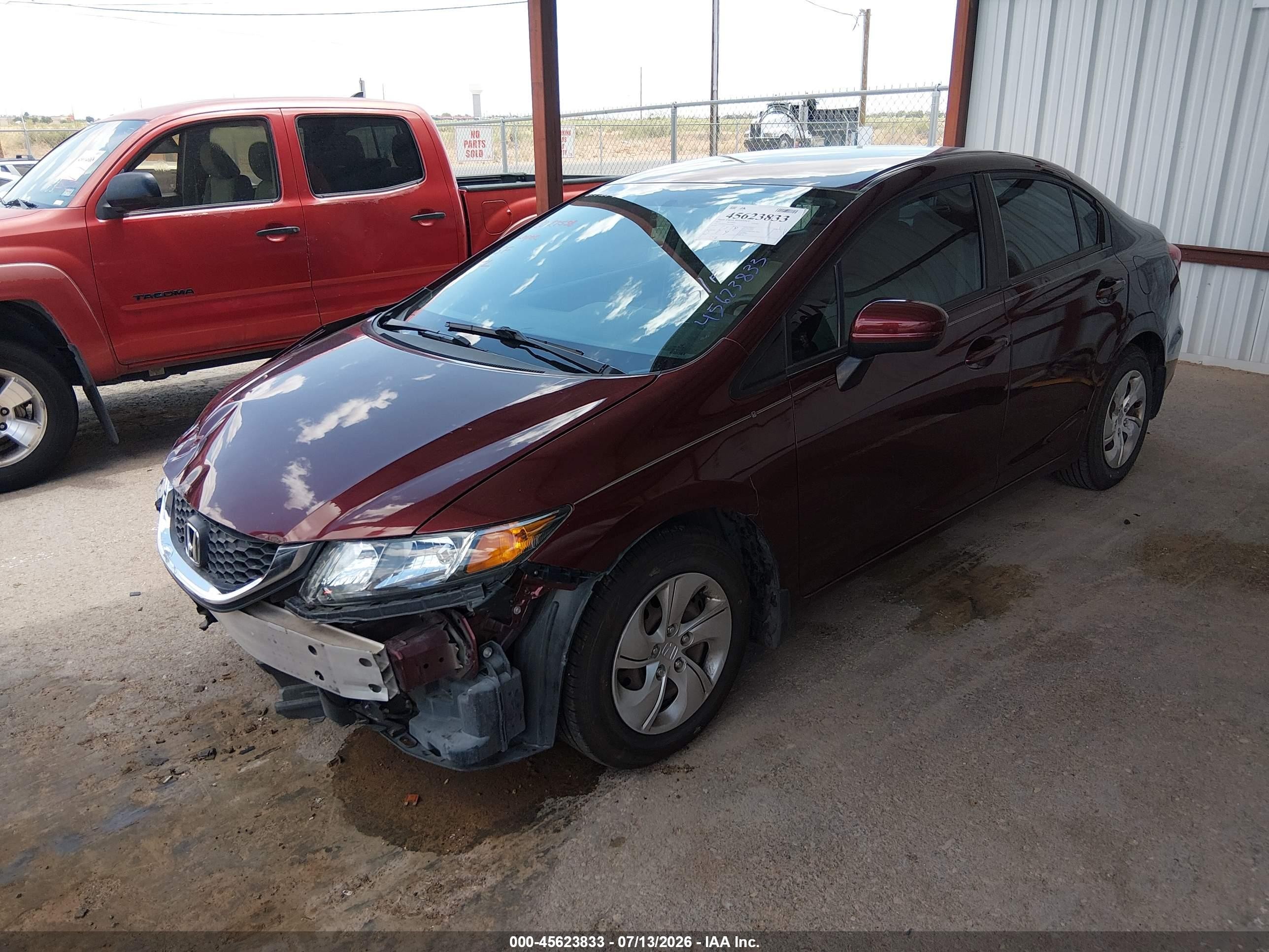 2014 Honda Civic Lx Maroon vin: 19XFB2F51EE056482